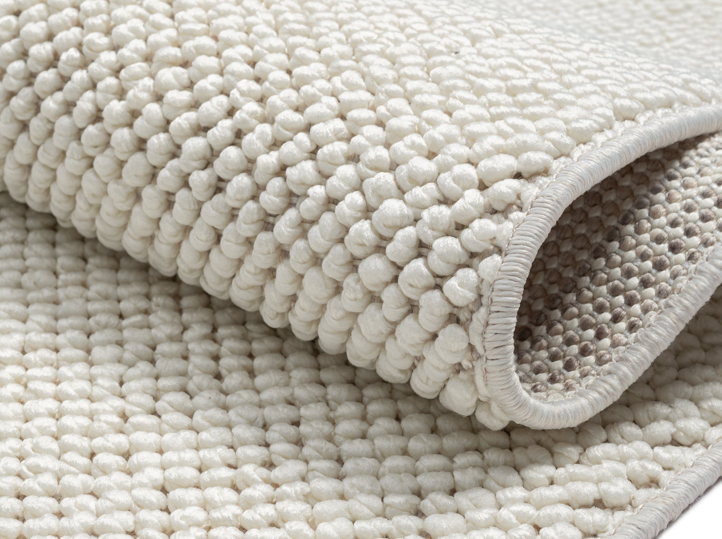 LebensWohnArt Teppich Teppich AVA rechteckig weiß 290 x 200 cm, Höhe: 0.7 mm