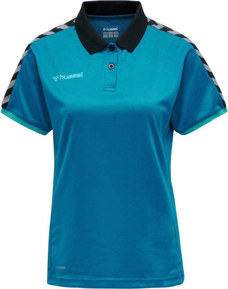 Poloshirt hmlAUTHENTIC Functional (weicher Jerseystoff) Kurzarm tealblau Damen