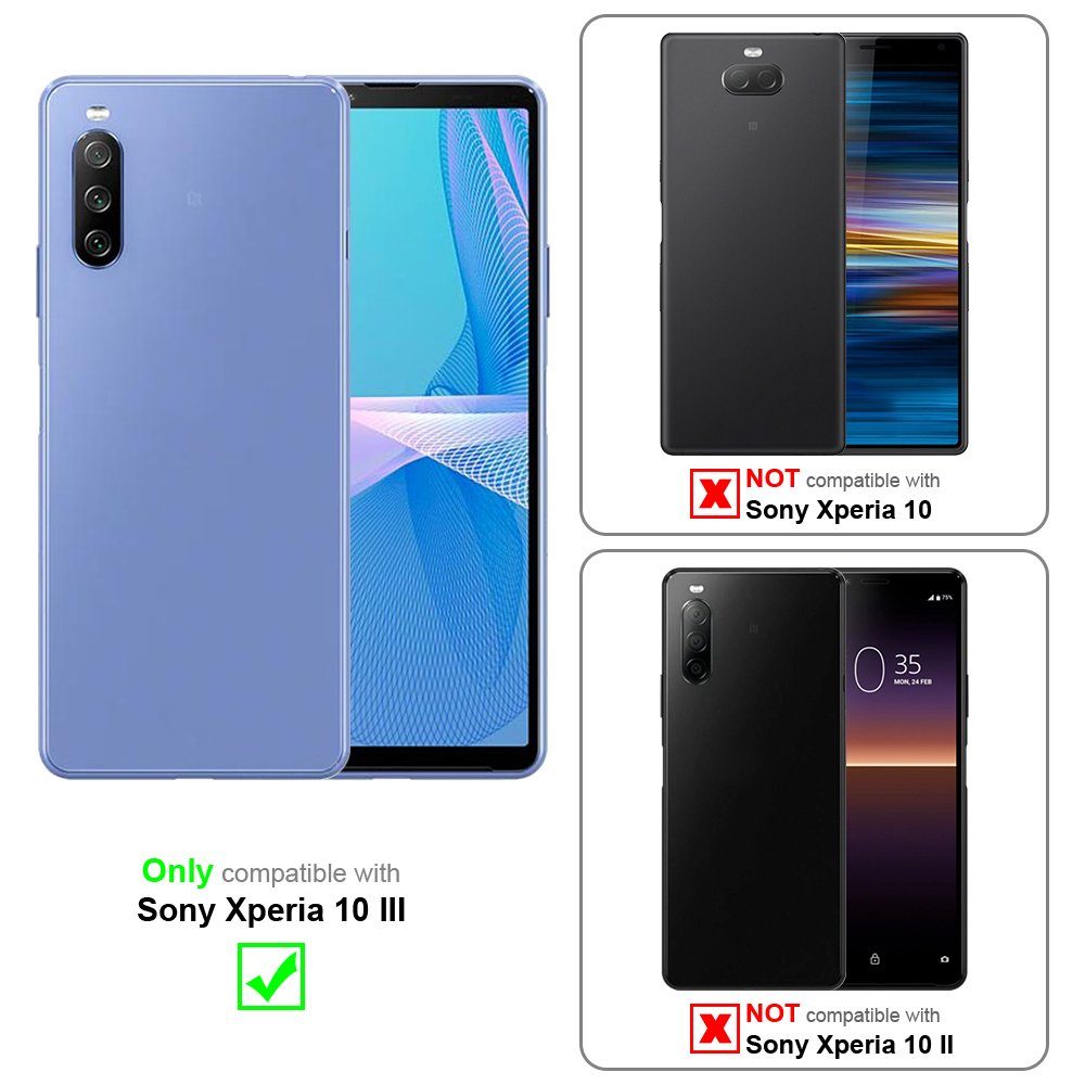 Cadorabo Handyhülle für Sony Xperia 10 III Hülle Sony Xperia 10 III, Hülle Schutzhülle Blumen Flower mit Standfunktion Kartenfach Magnet