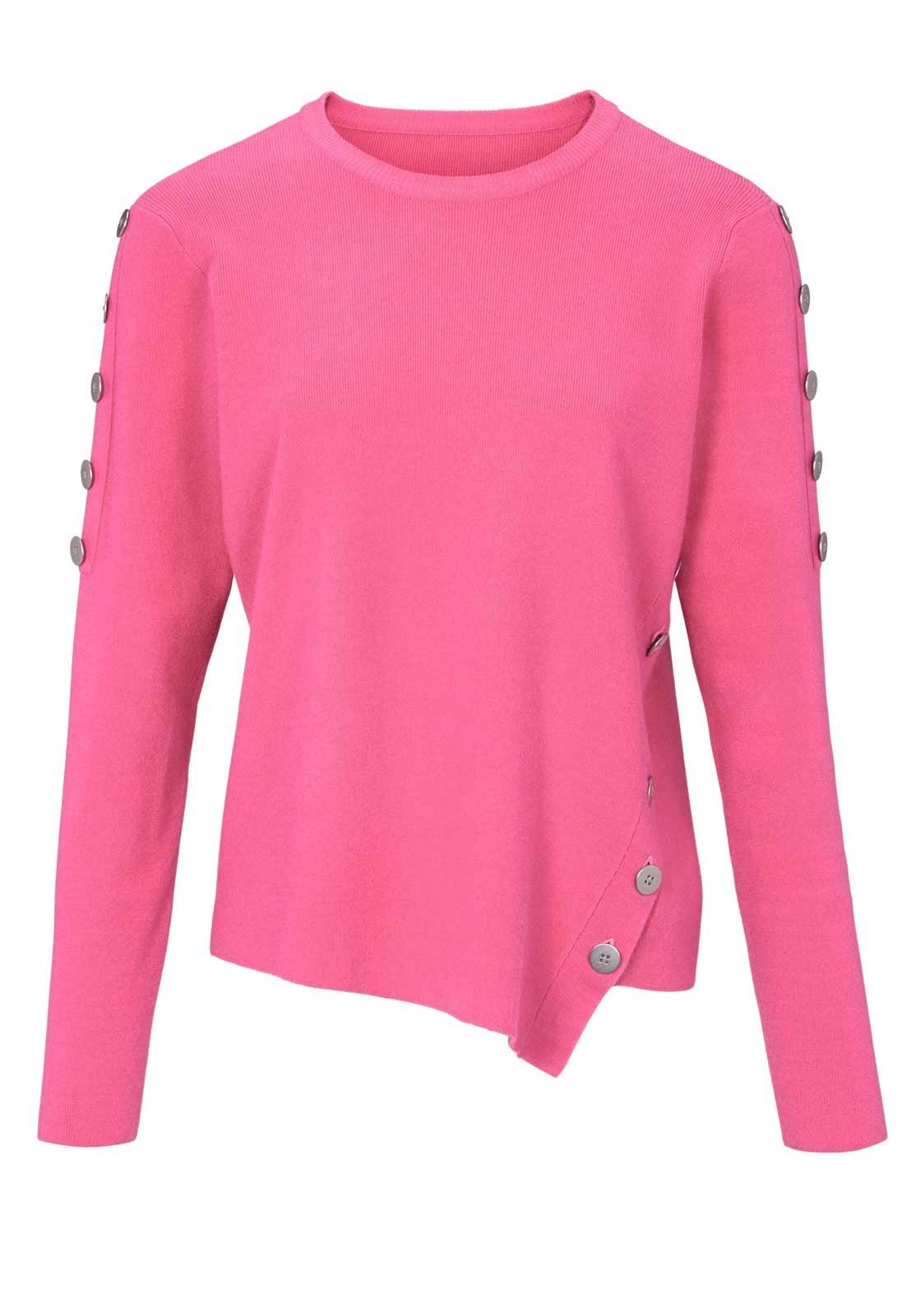 Damen Cardigan Lang Mit Knöpfen - Elegante Strickjacke Winter Warm Norweger Pullover Übergangsjacke