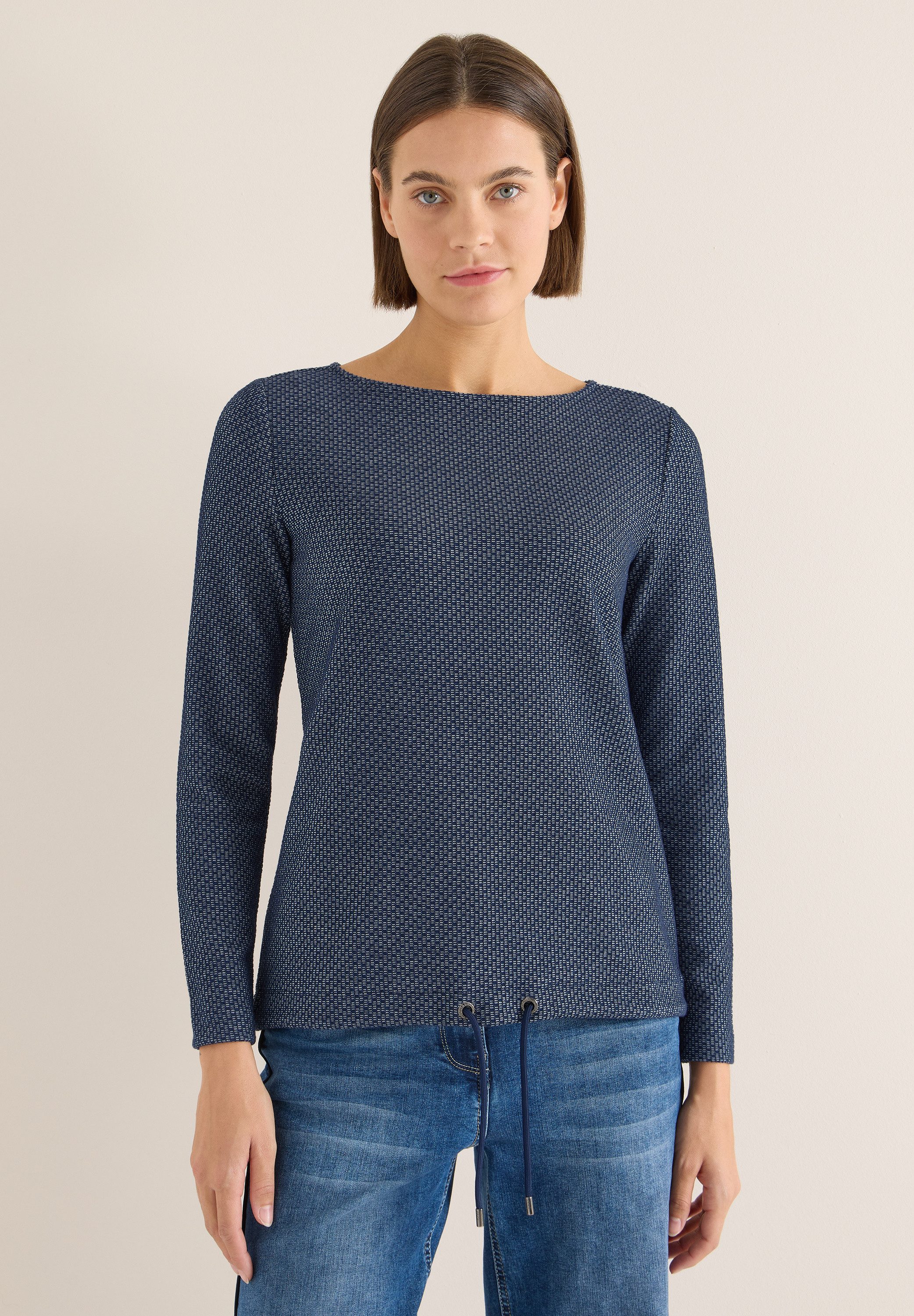 CECIL Langarmshirt mit U-Boot-Ausschnitt günstig online kaufen