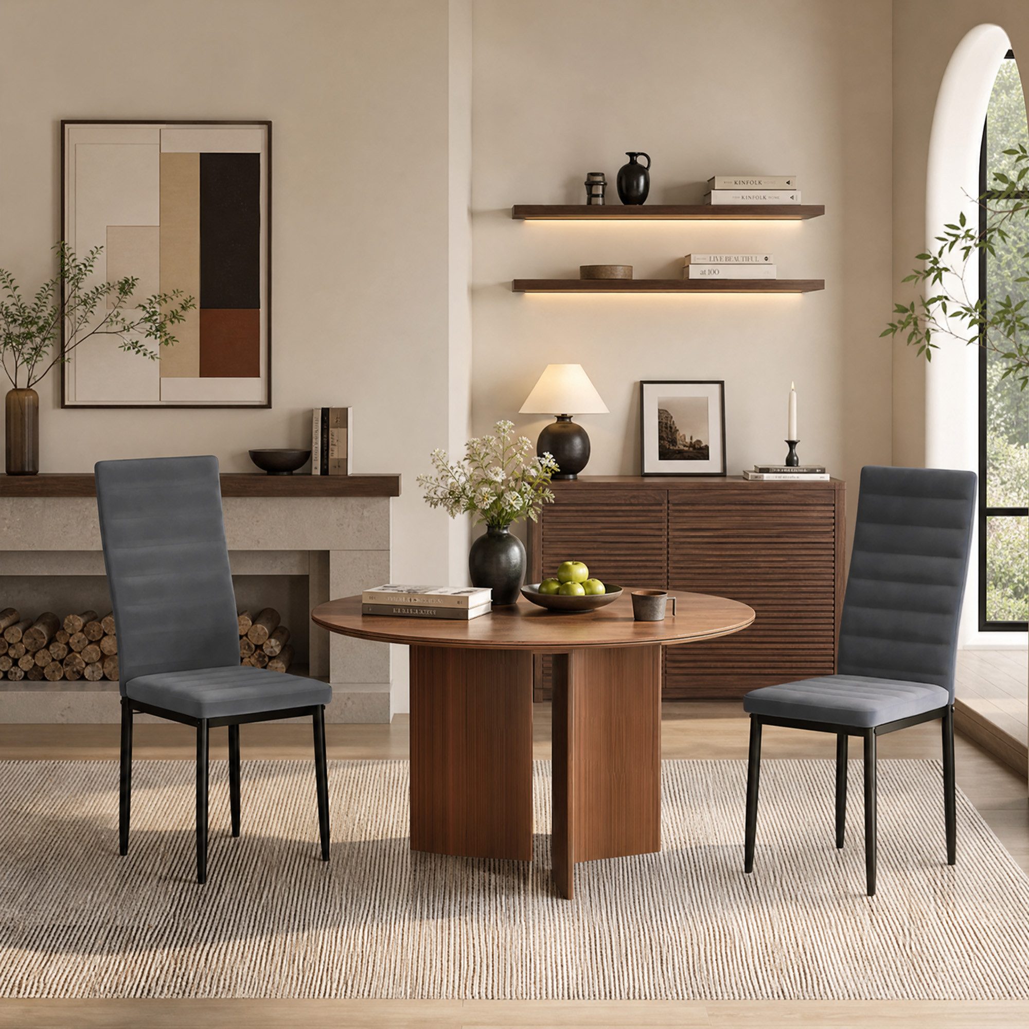 Blishom Esszimmerstuhl Esszimmerstühle 4er-Set, Küchenstuhl mit Gepolstert, 41x50x97 cm (4 St) – Bild 5 von 5