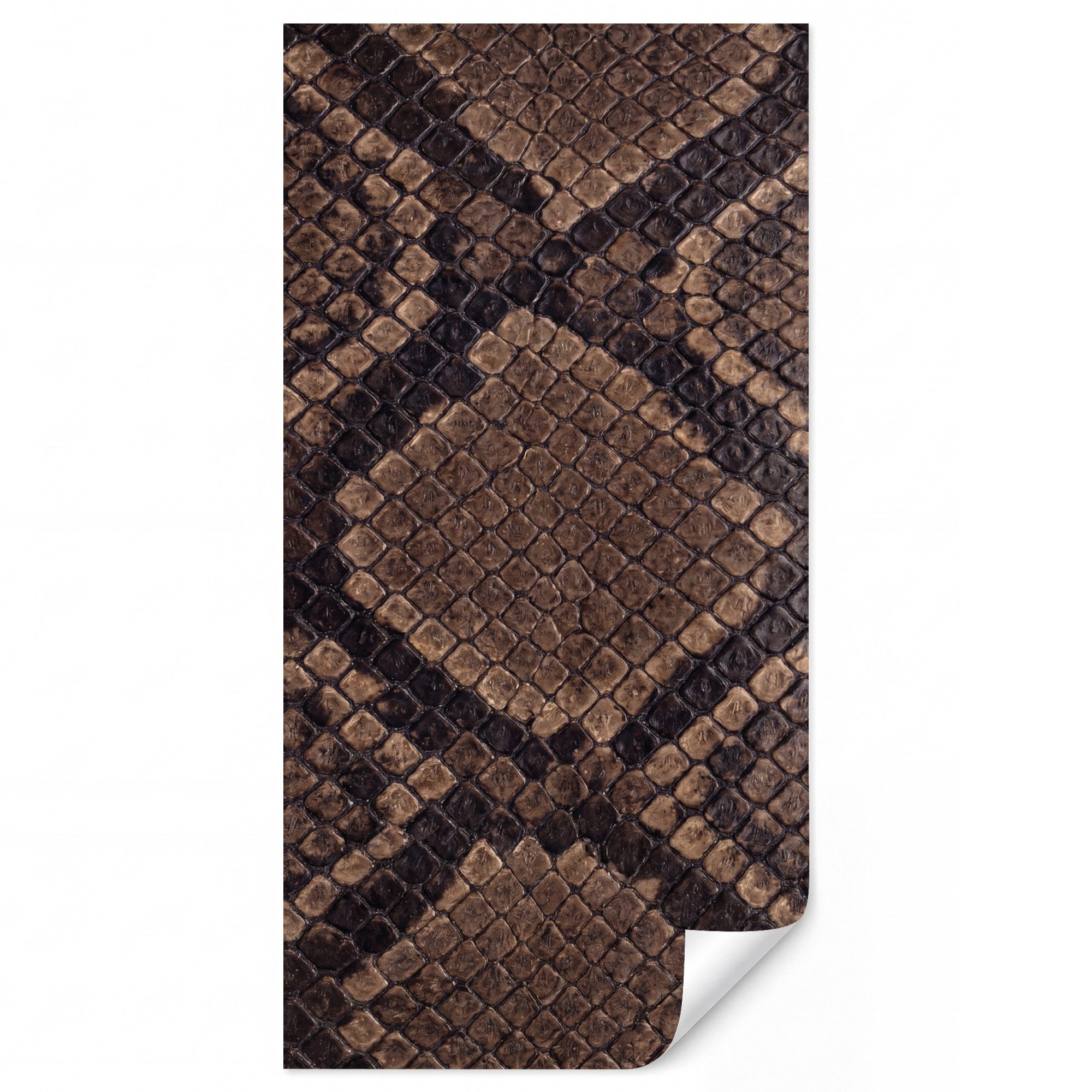 OnlyWow Fototapete Python - Schuppen - Bronze, Matt, bedruckt, Wandtapete, Wanddekoration, Vinyl Tapete 100x220cm
