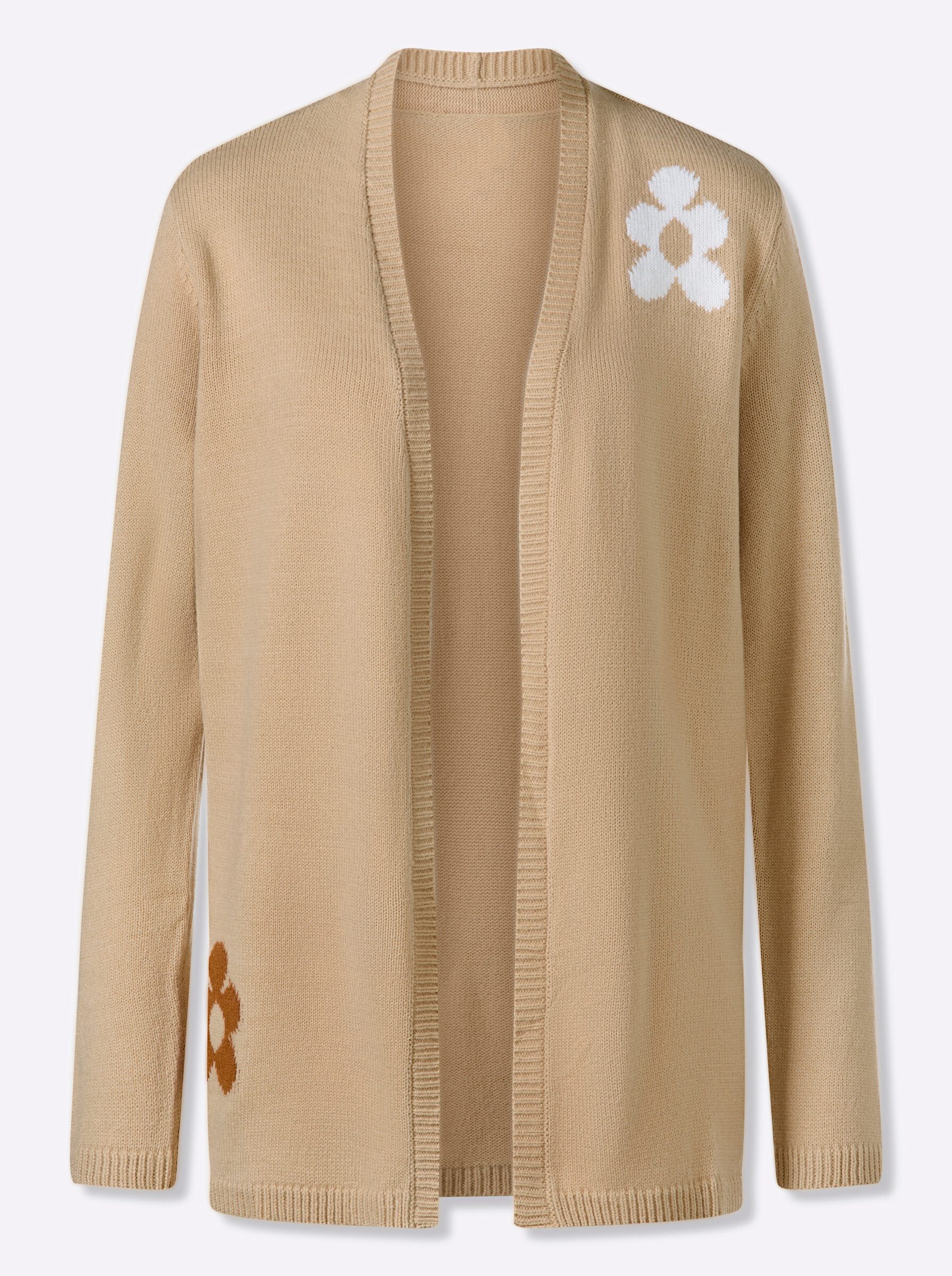 Sieh an! Strickjacke Strickjacke Langarm Intarsien, Jersey