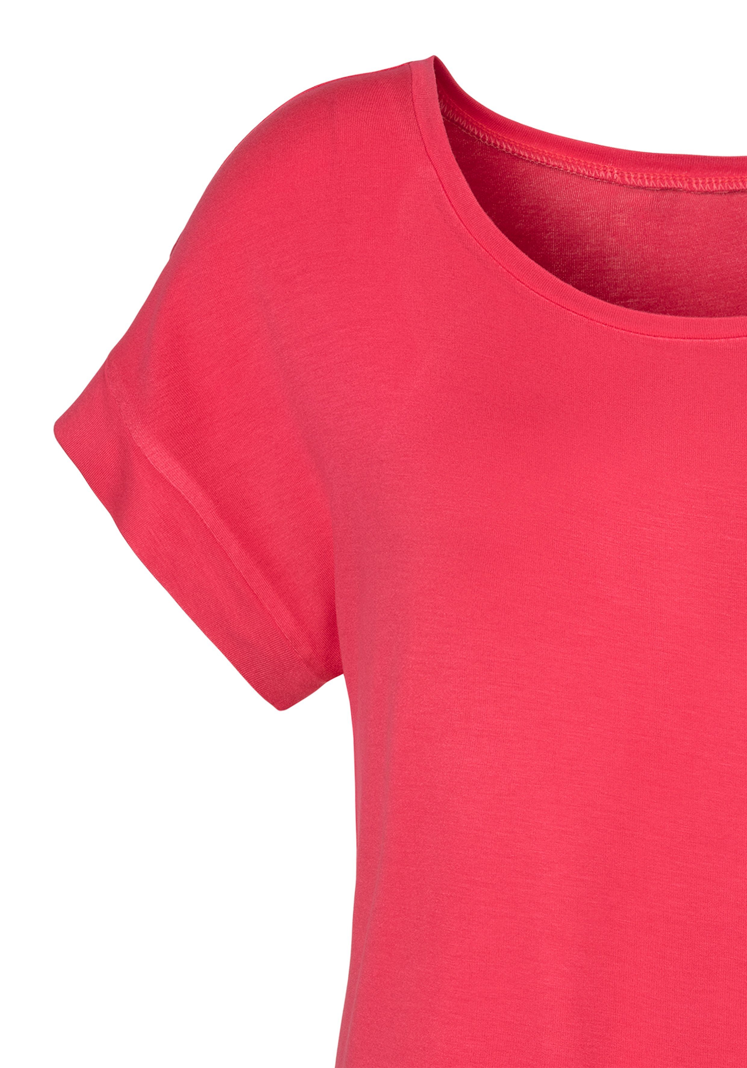 Vivance by Lascana Kurzarmshirt aus elastischem Viskose Jersey – Bild 3 von 5