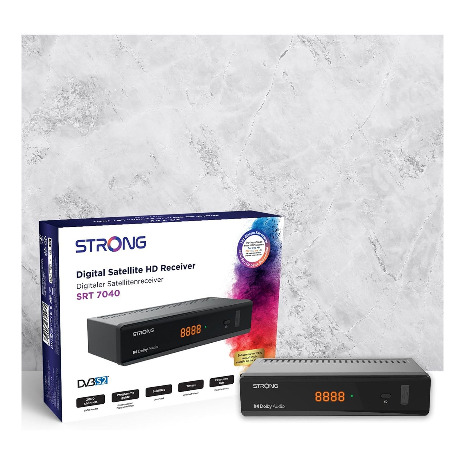 Strong SRT 7040 DVB-S2 SAT-Receiver (DVB-T-Tuner, HDTV Receiver, SatCR-Anschluss)