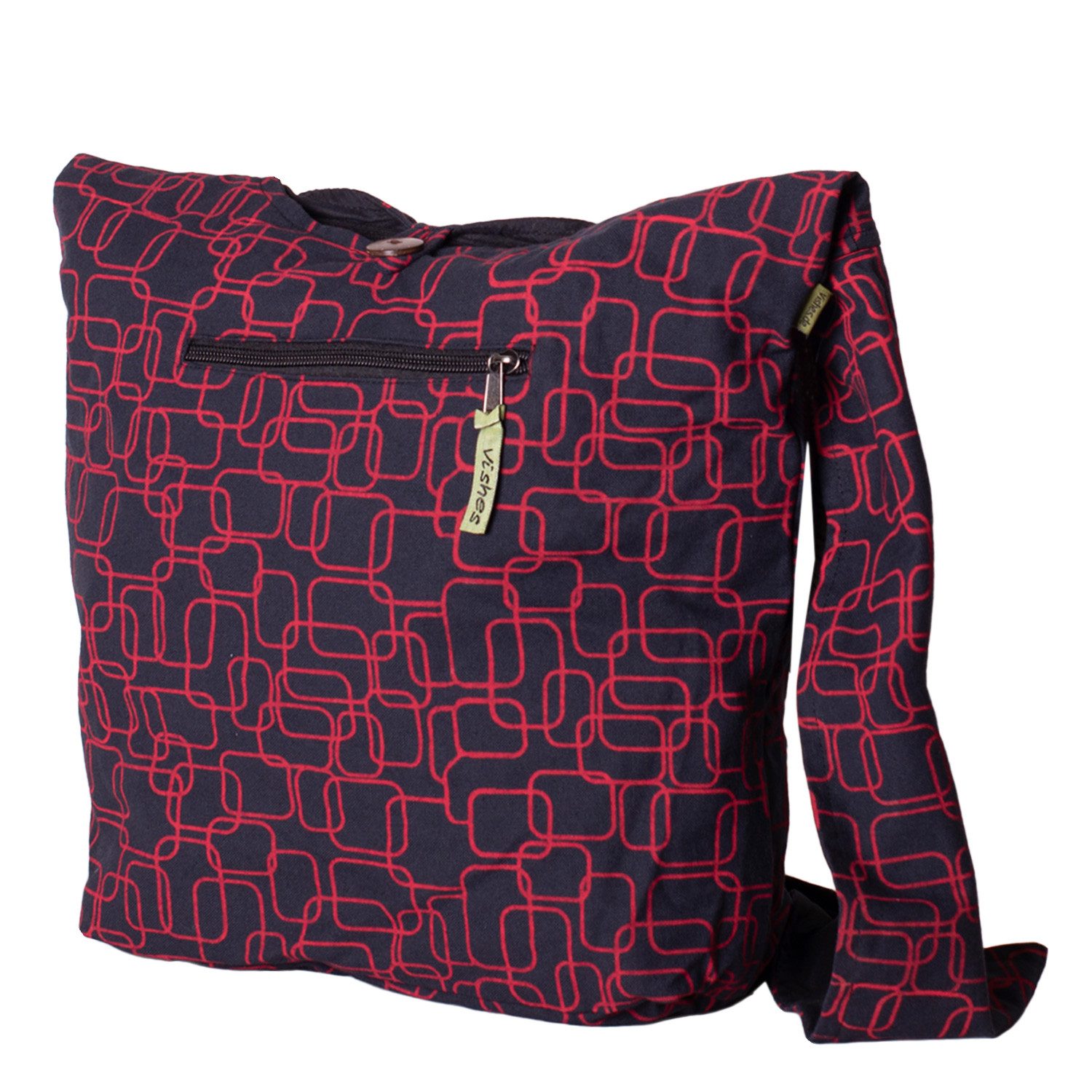 Vishes Beuteltasche Umhängetasche Schulterasche bedruckt Hippie, Yogi Tasche, Alternative Bekleidung, Ethno, Hippie, Retro Style