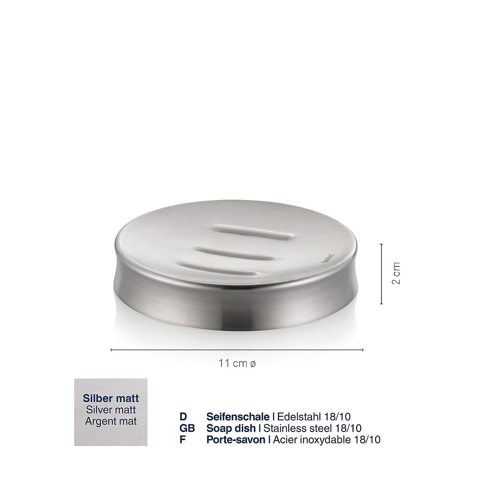 kela Seifenschale Elegance, Breite: 0 cm, Ø 11 cm, matte Optik