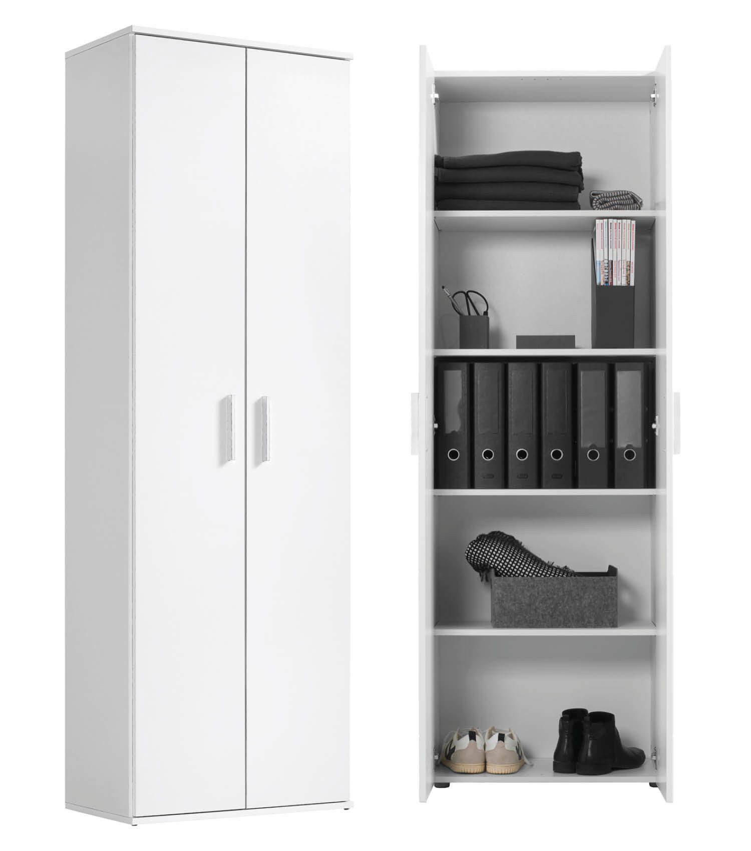 mokebo Schrank in Weiß Der Lange Mehrzweckschrank Allzweckschrank oder Aufb günstig online kaufen