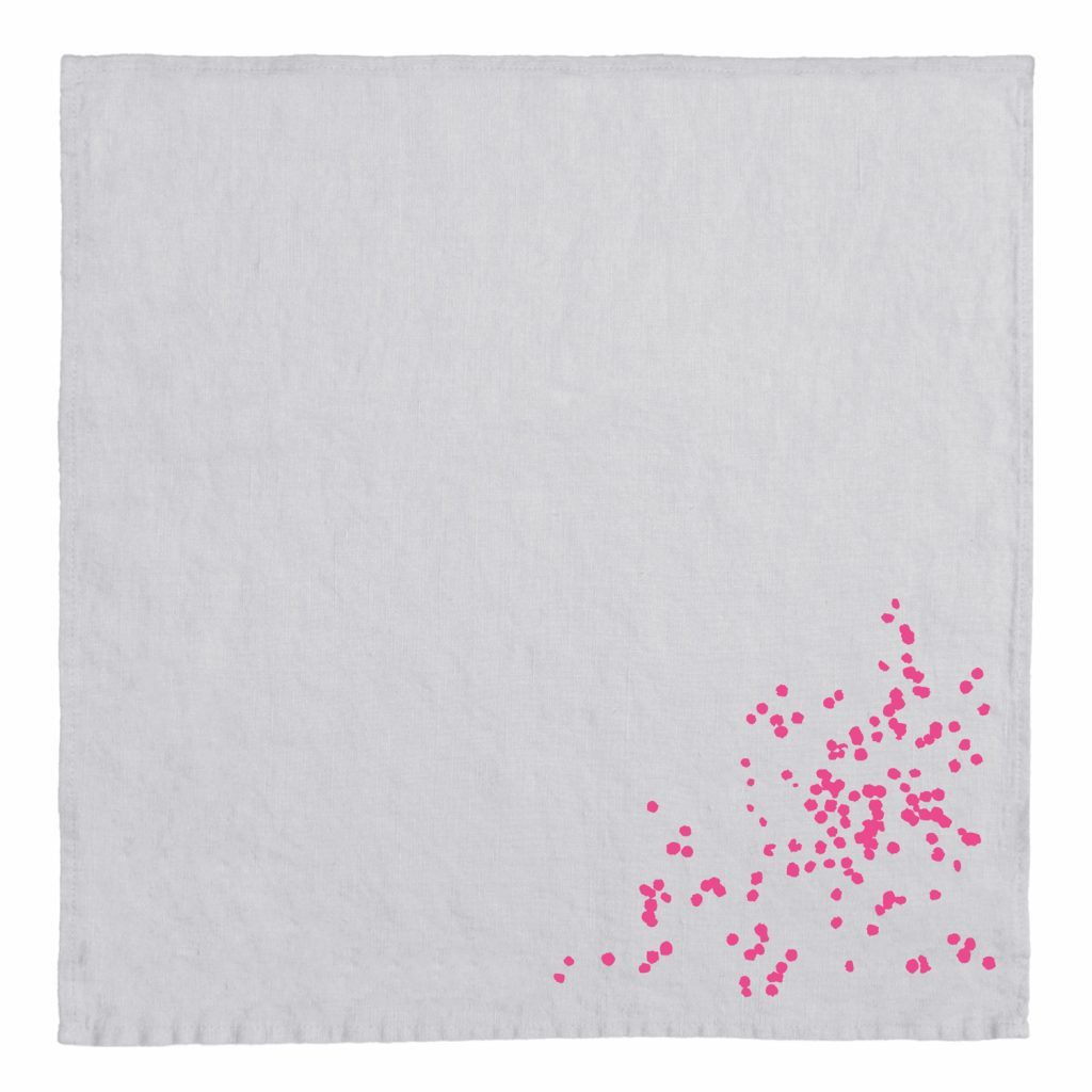 Frohstoff Stoffserviette Blüten, Neonpink