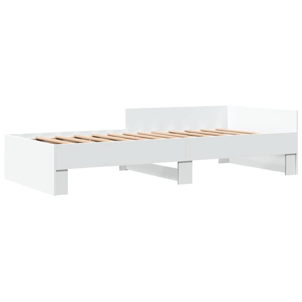 vidaXL Bett Bettgestell Weiß 90x190 cm Holzwerkstoff