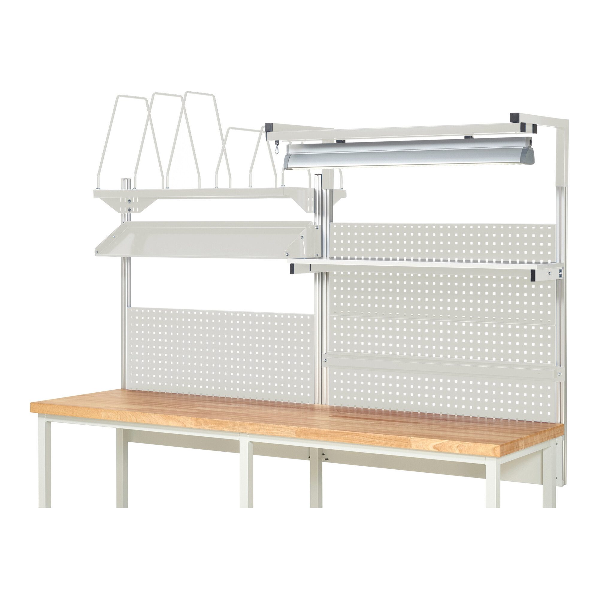 RAU Werkbank Rau System-Aufbau Komplettset 06, für Produktbreite 2500 mm, RAL7035/R