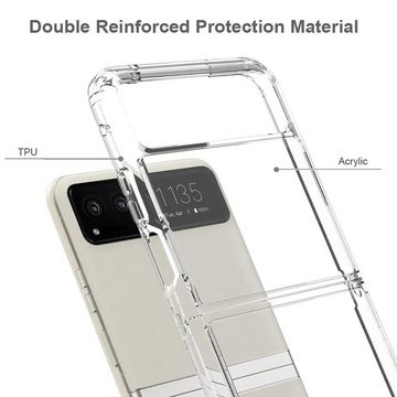 CoolGadget Handyhülle Transparent Ultra Slim Case für Motorola Razr 40 6,9 Zoll, Silikon Hülle Dünne Schutzhülle für Motorola Razr 40 Hülle
