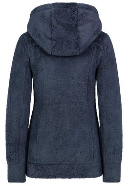 SUBLEVEL Fleecejacke Flauschiger Fleecemantel mit Kapuze