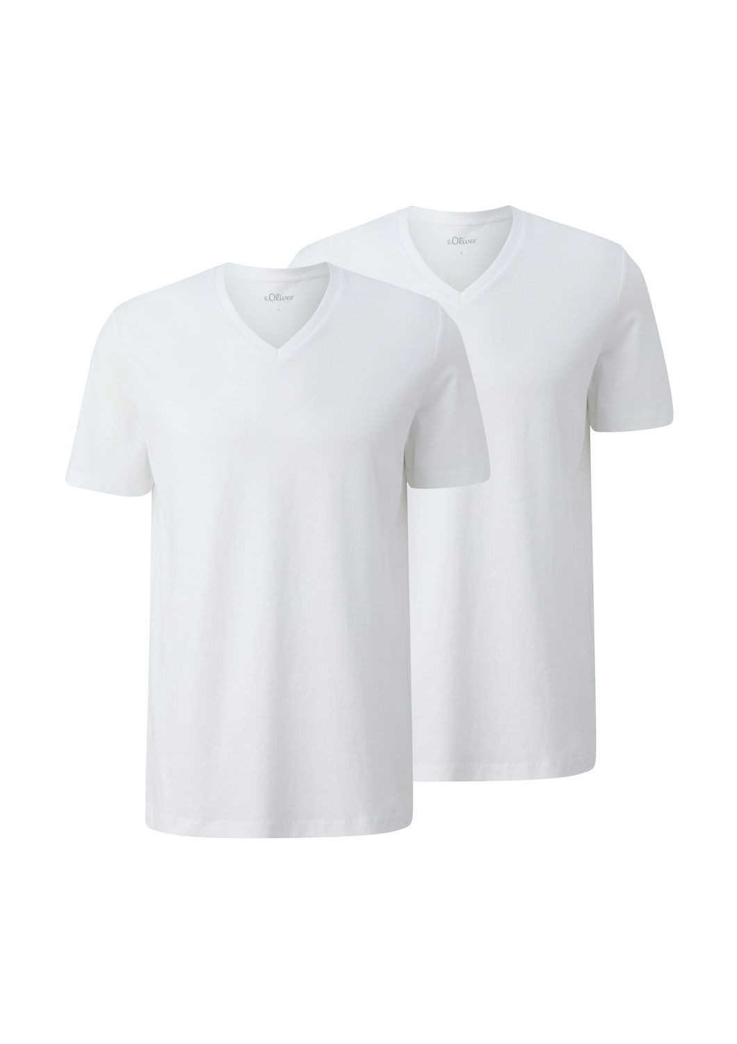 s.Oliver T-Shirt Regular fit (2-tlg) V-Ausschnitt, kurzarm günstig online kaufen