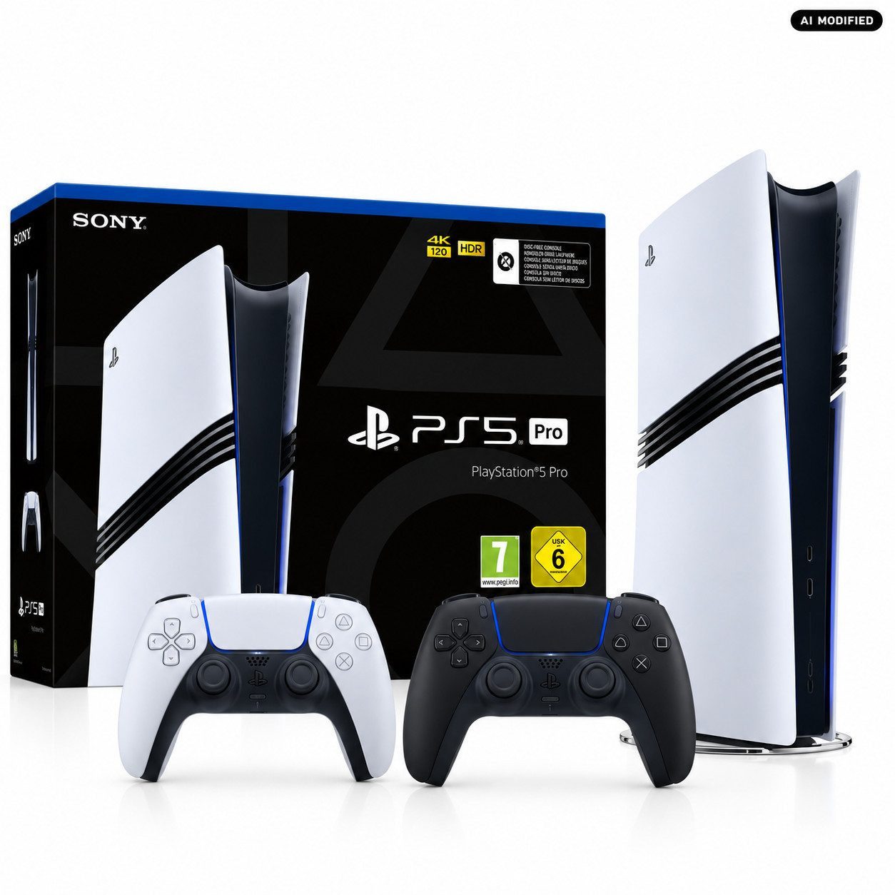 Sony Professional Sony PlayStation 5 Pro 2 TB mit DualSense Midnight Black Duo Bundle 2TB (Duo Bundle, PS5 Pro 2 TB mit 2 DualSense Controllern Weiß und Midnight Black), PS5 Pro 2 TB mit zwei DualSense Controllern inklusive Midnight Black