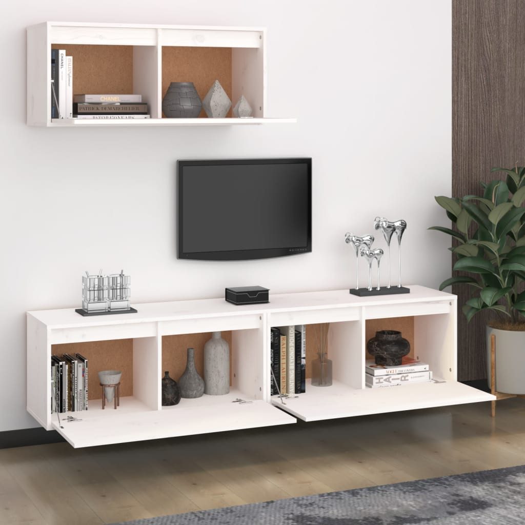 vidaXL TV-Schrank TV-Schränke 3 Stk. Weiß günstig online kaufen