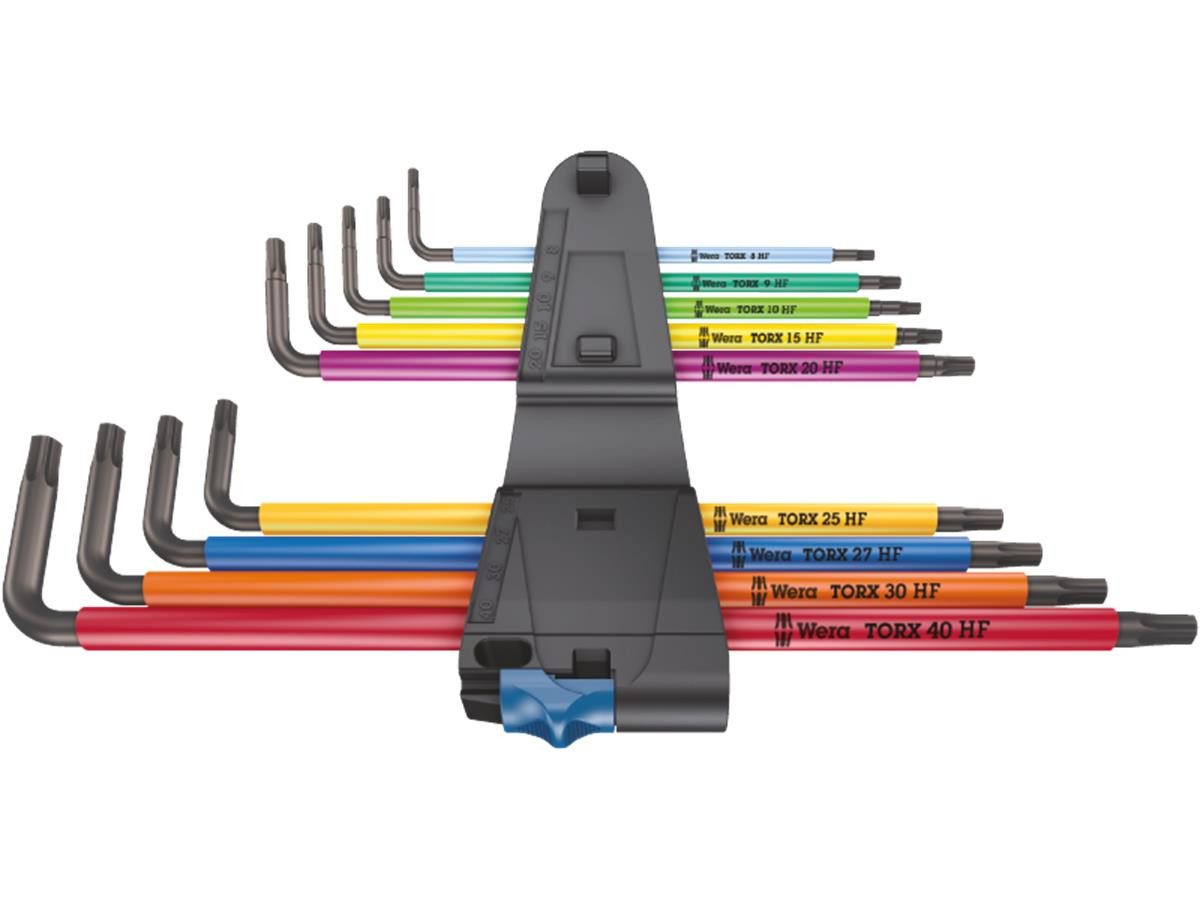 Wera Winkelschlüssel 967/9 Torx HF (Set), Farbkennzeichnung nach Größen, Verschleißfreies Clip-Material