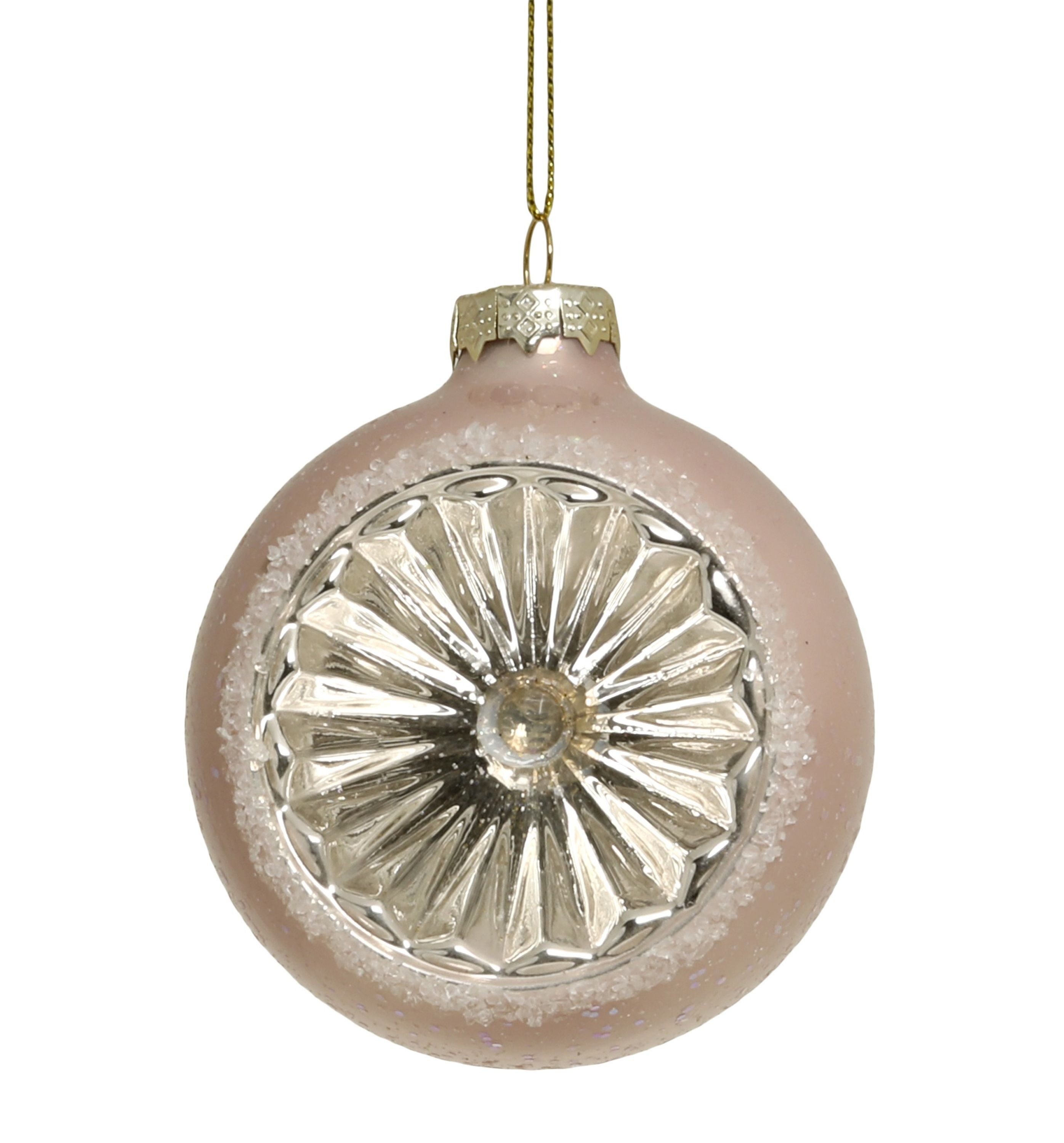 Chic Antique Christbaumschmuck Chic Antique - Weihnachtskugel Christbaumkugel Glas D 8cm Rosa