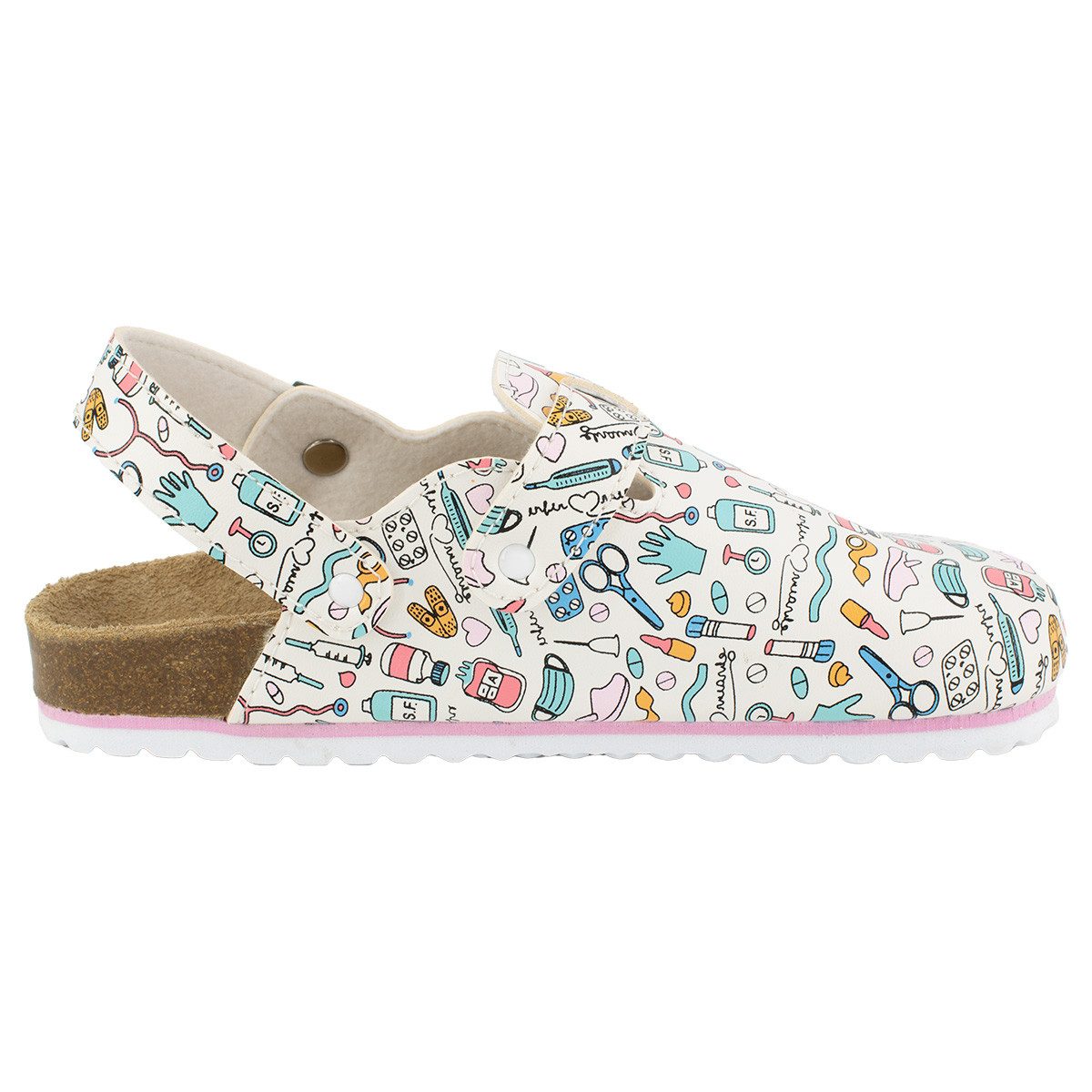 SUPERSOFT Classic Clog (1-tlg) Clogs - Lederdecksohle, Korkfußbett, Schnutzabweisend