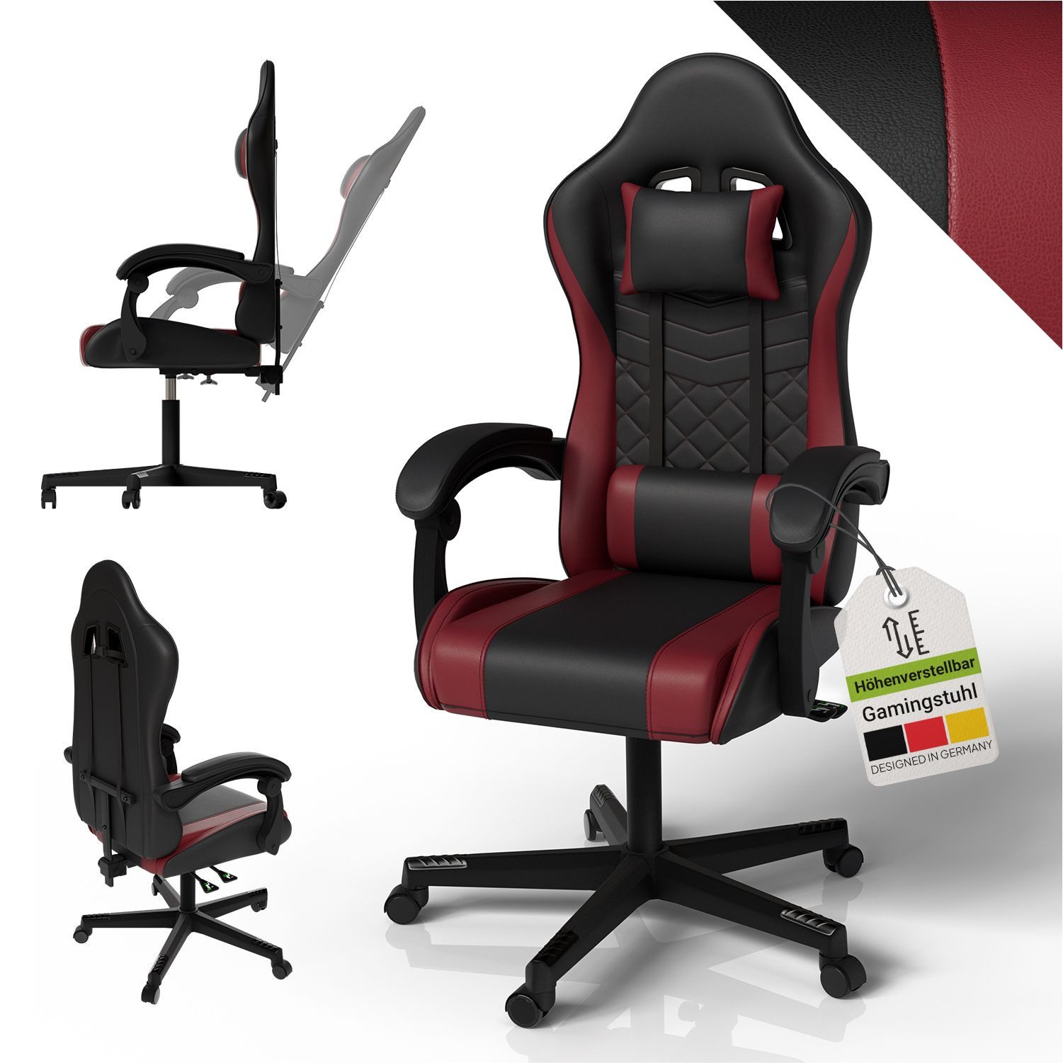 Juskys Gaming-Stuhl HyperSeat, Verstellbare Rückenlehne, robuste günstig online kaufen