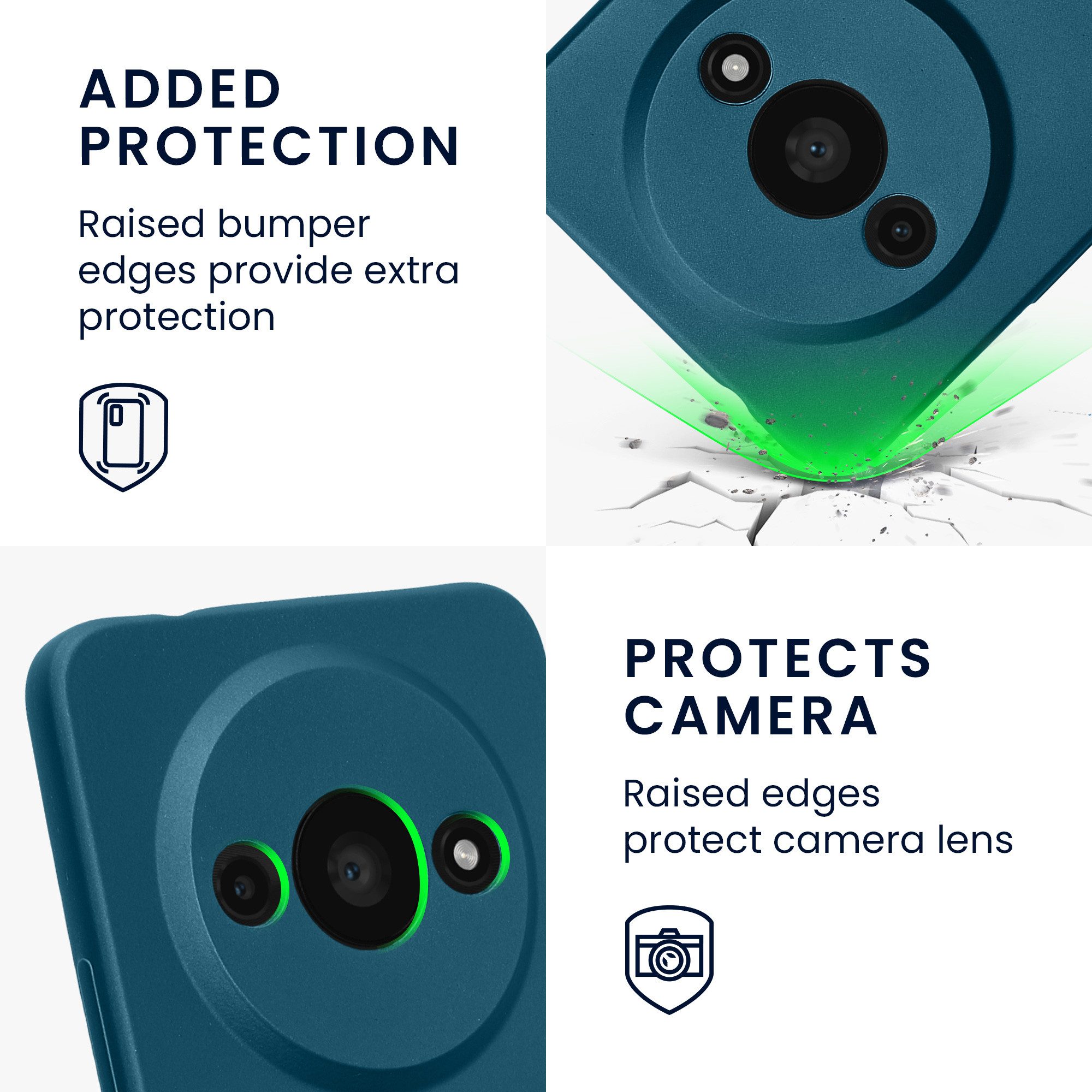 kwmobile Smartphone-Hülle Handyhülle für Xiaomi Redmi A3 Hülle, weiche Silikon Case metallisch schimmernd - Schutzhülle Cover