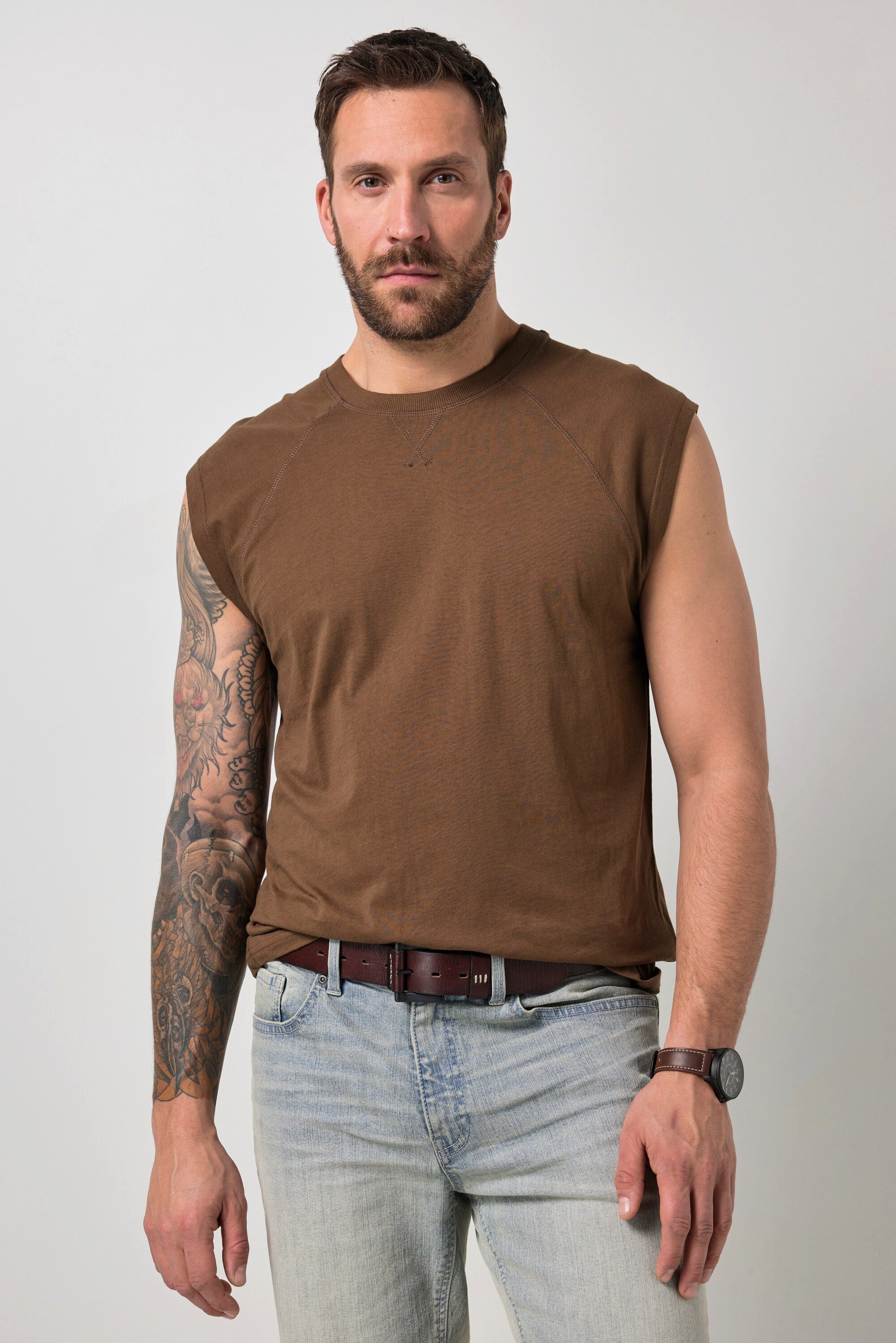 JP1880 T-Shirt Tanktop überschnittene Schultern Rundhals