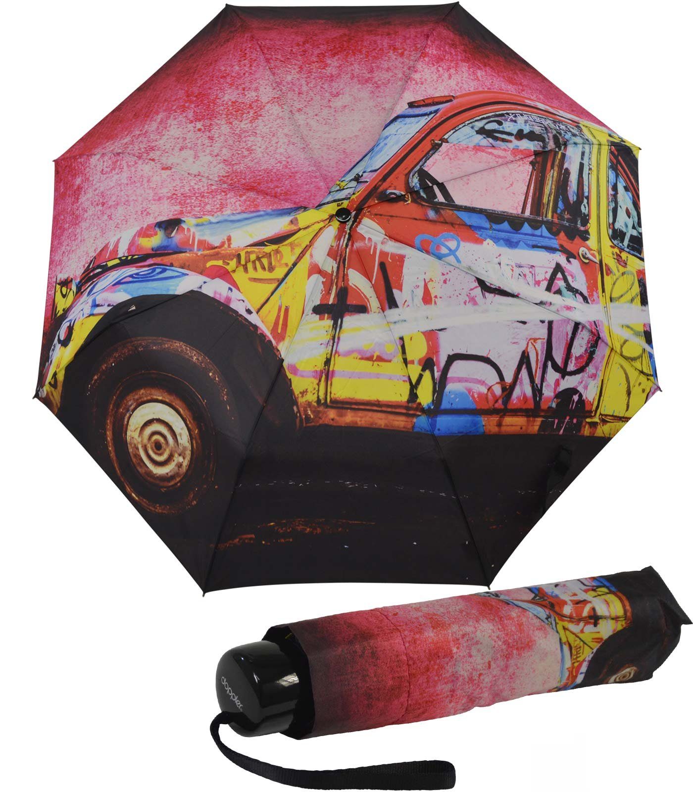 doppler® Taschenregenschirm auffällig bedruckter Damenschirm mit günstig online kaufen