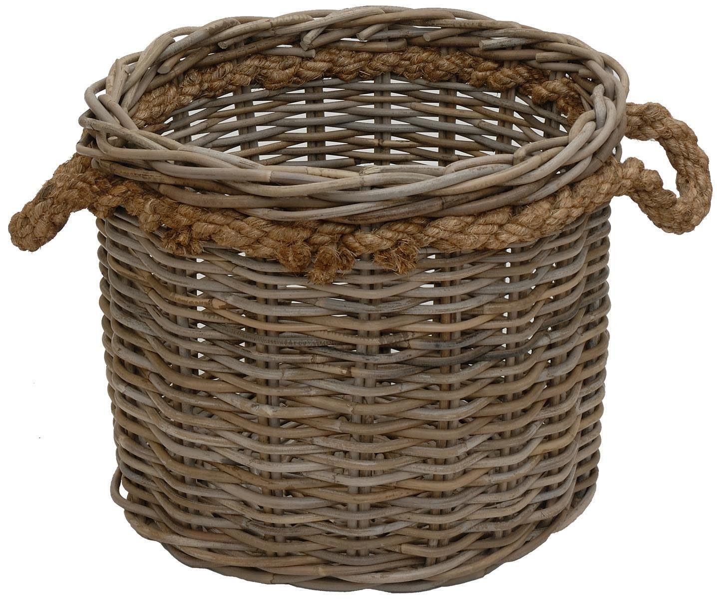 Krines Home Übertopf »Großer Pflanzkorb Holzkorb rund Rattan Korb