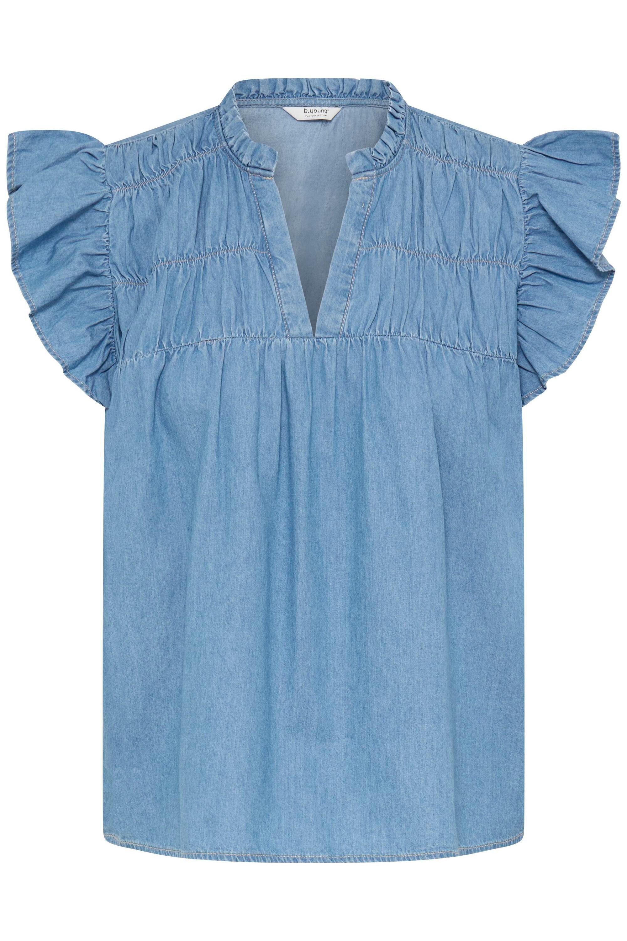 b.young Kurzarmbluse Kurzarm-Bluse BYKASHE