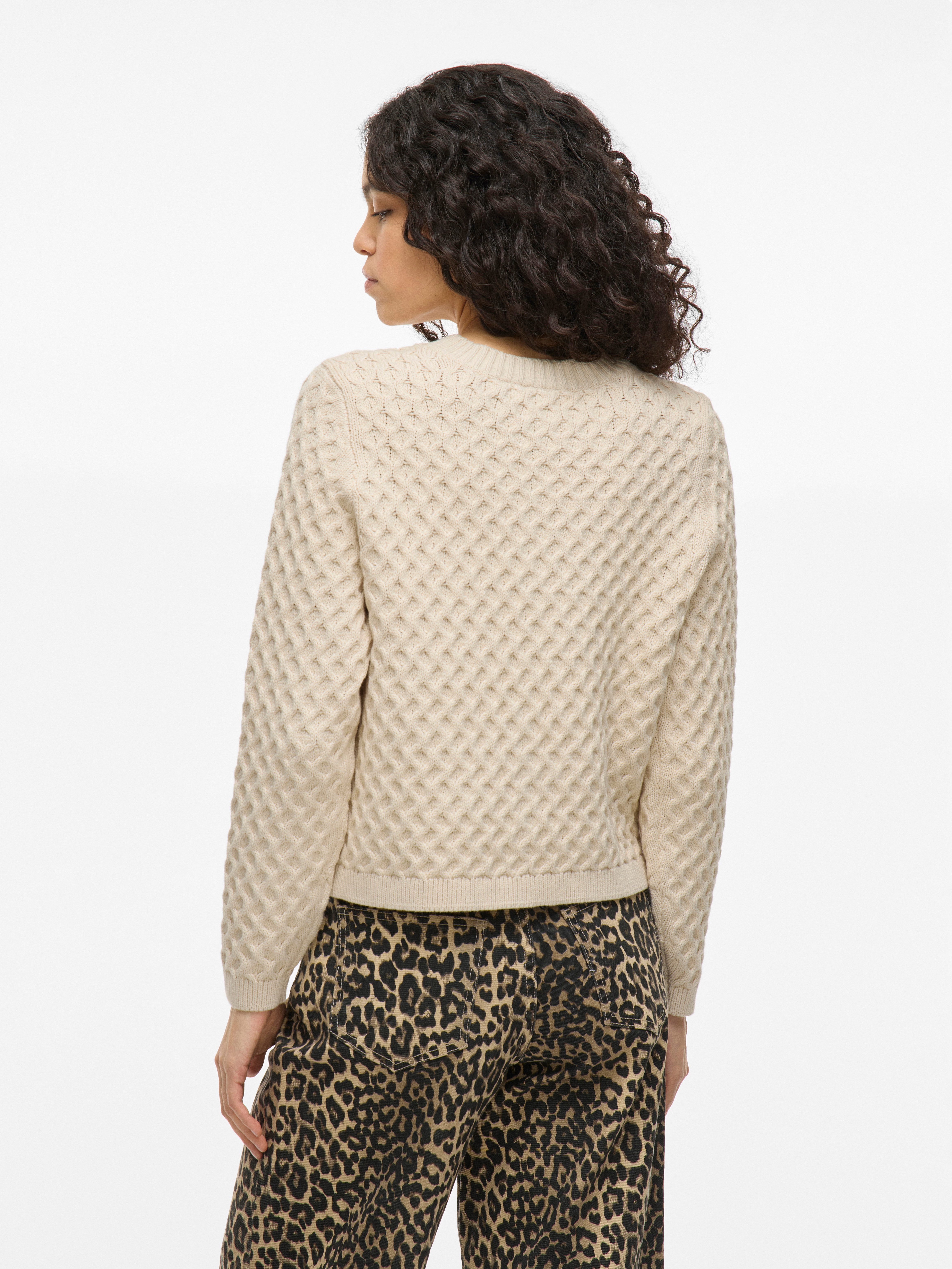 Vila Strickjacke VIKALI L/S O-NECK KNIT BUTTON CARDIGAN günstig online kaufen