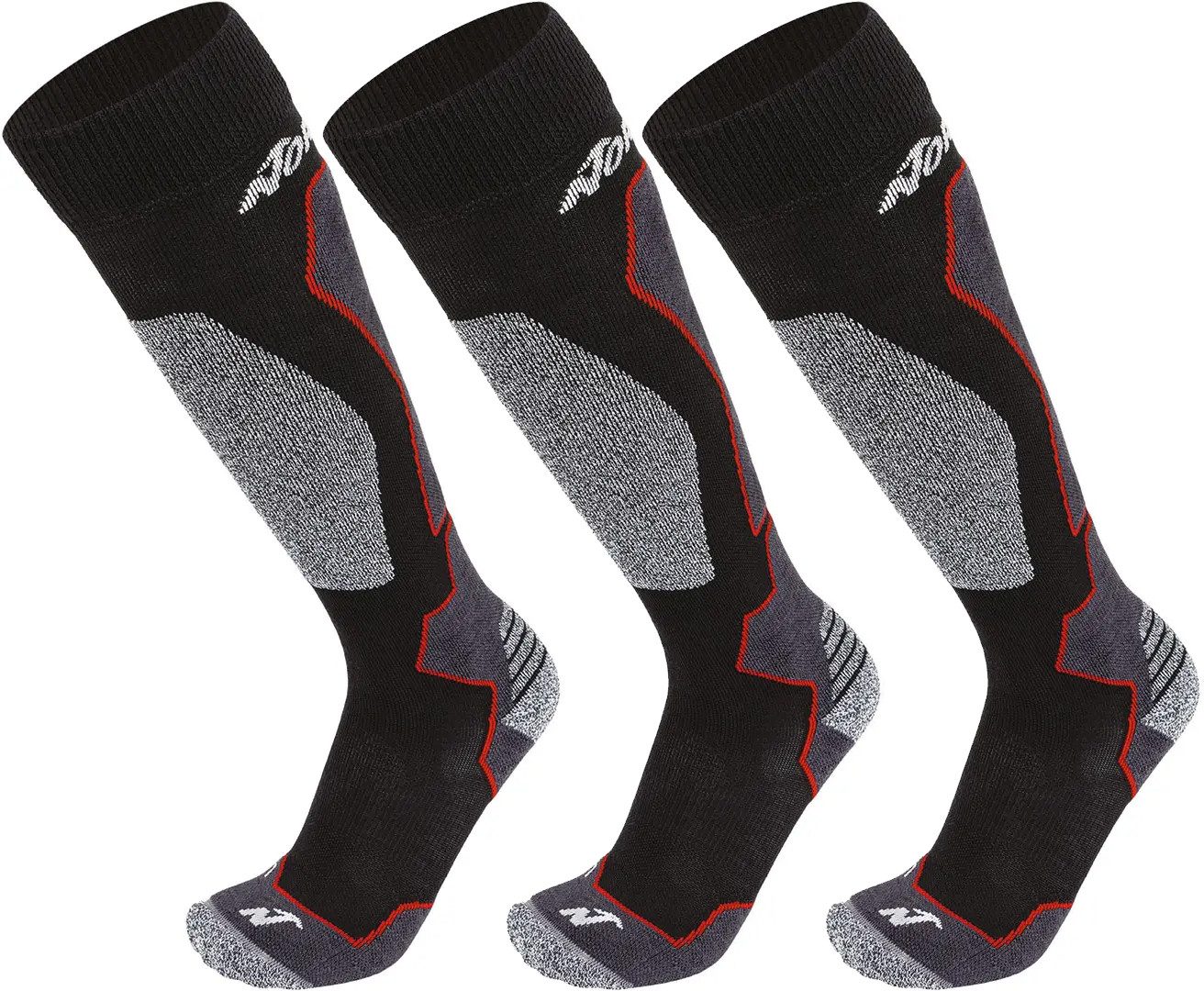 Nordica Skisocken NORDICA HIGH PERFORMANCE MEN 3er Pack Socken black/anthracite/red 2