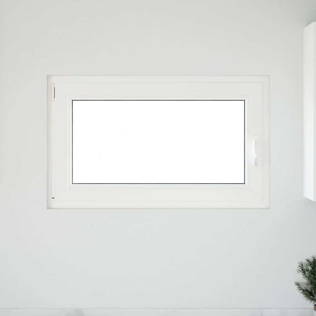 vidaXL Fenster weiß Kellerfenster RISOR Kunststoff Dreh Kipp PVC und Glas