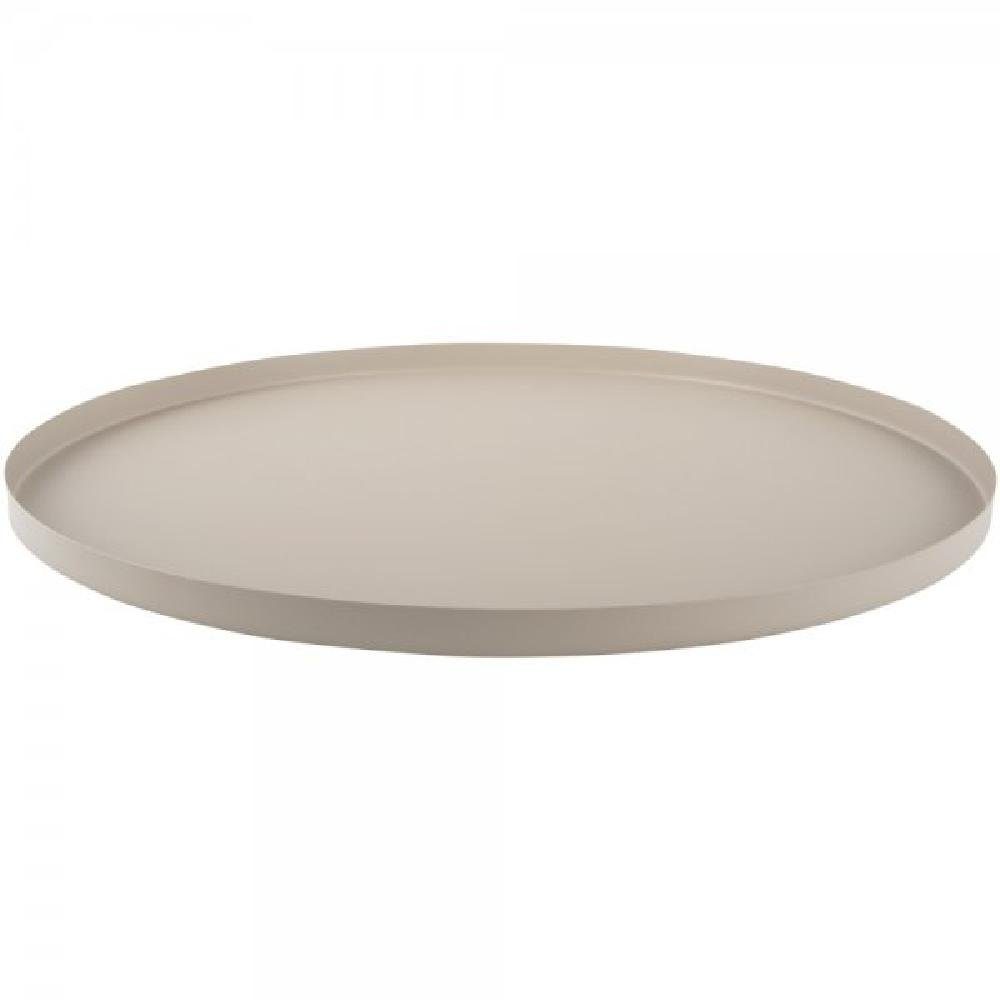 Present Time Tablett Tablett Tray Round Iron Warm Grey (39,5cm)