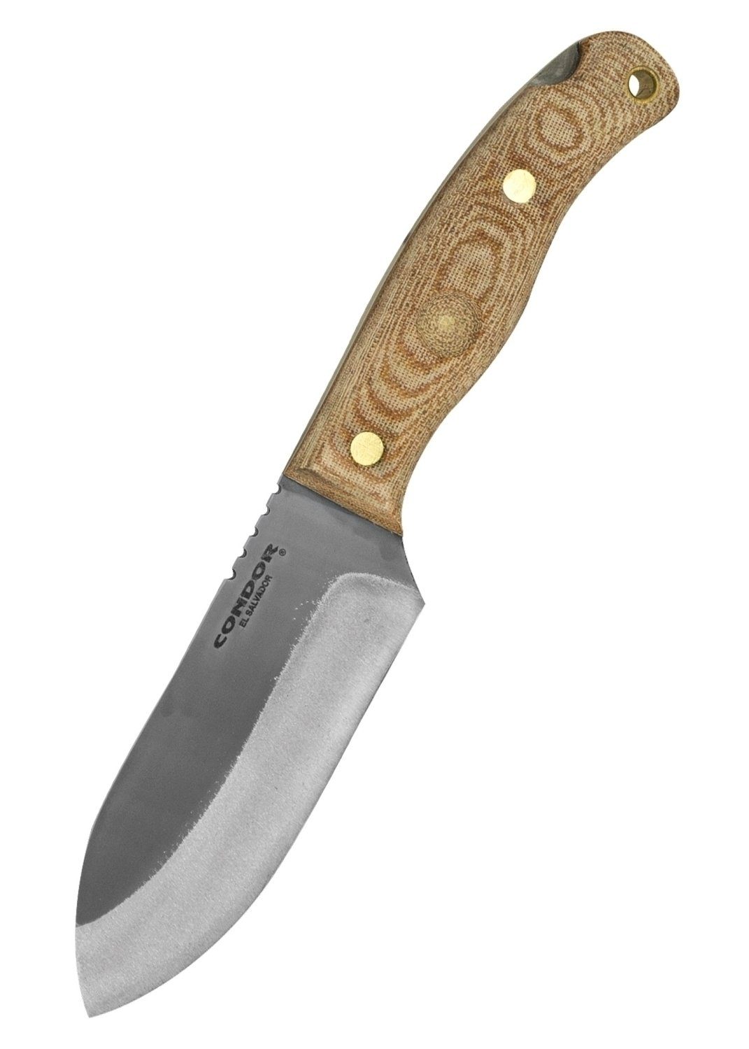 St) Knife Messer mit (1 Feuerstahl, feststehendes Lederscheide und Condor Condor Toki Survival