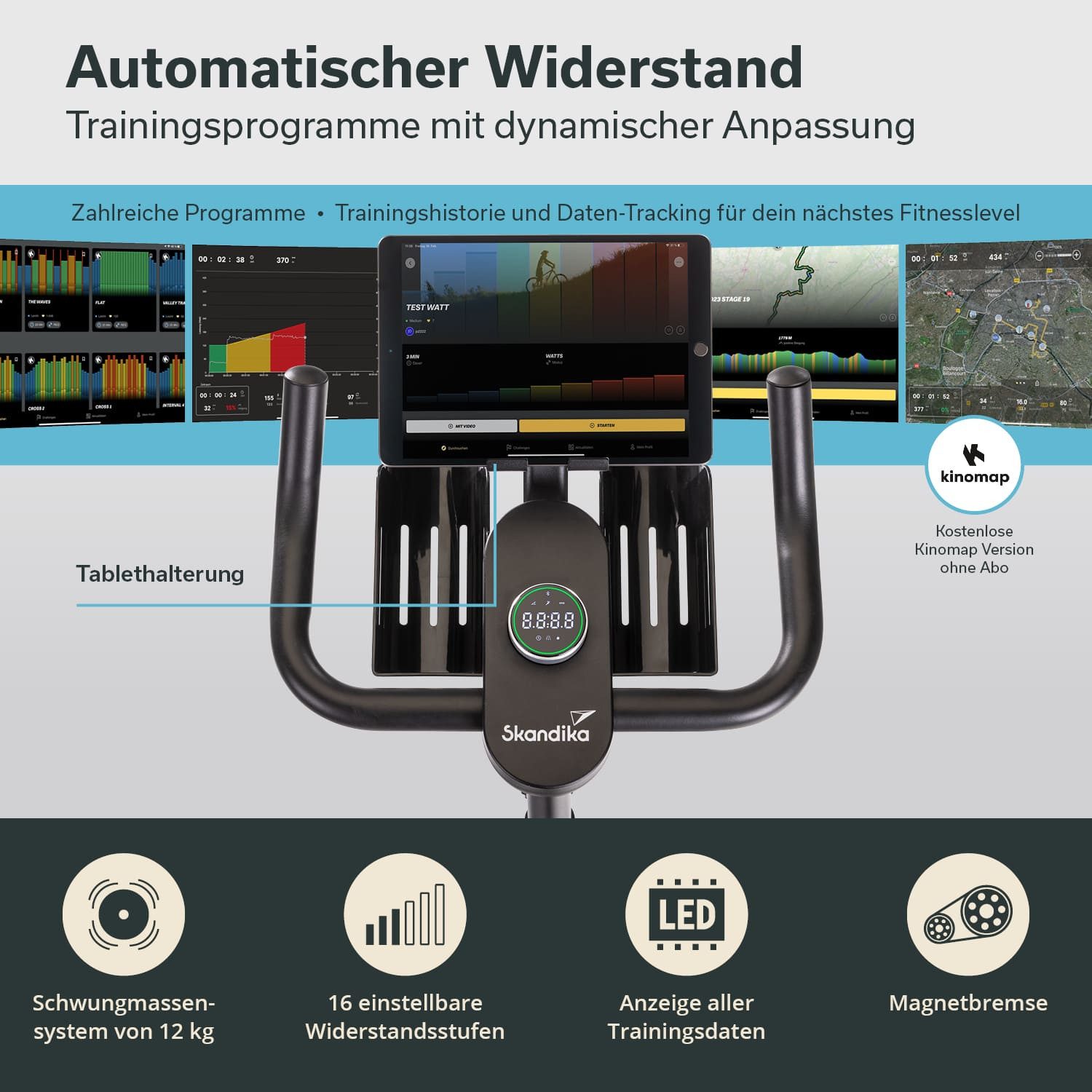 Crosstrainer Für Zuhause | Magnetisch Mit 16 Stufen | Bluetooth APP | LCD Display | Bis 120kg