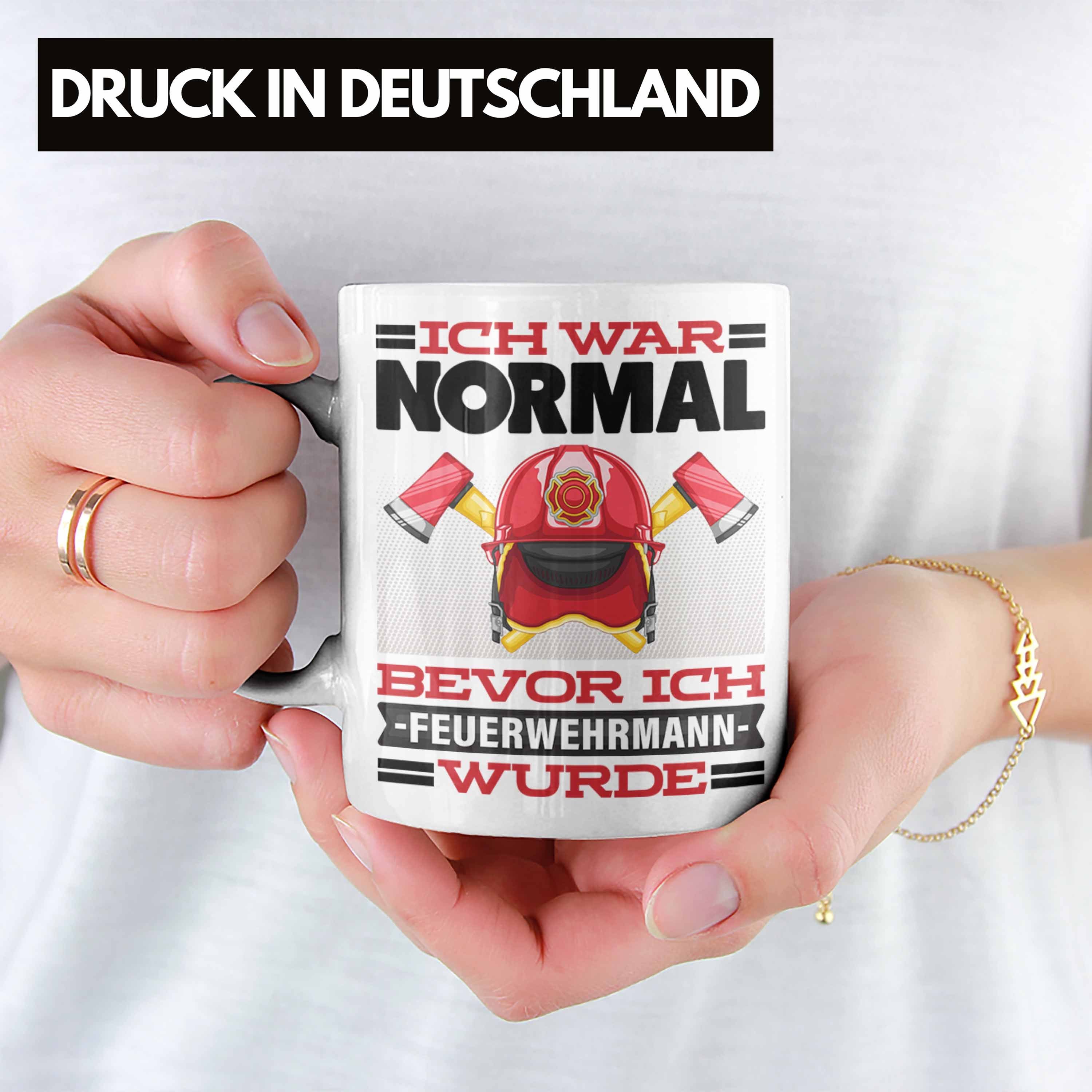 Tasse Bevo für Geschenk Tasse War Ich Feuerwehrmann Weiss Normal Trendation Feuerwehr Spruch