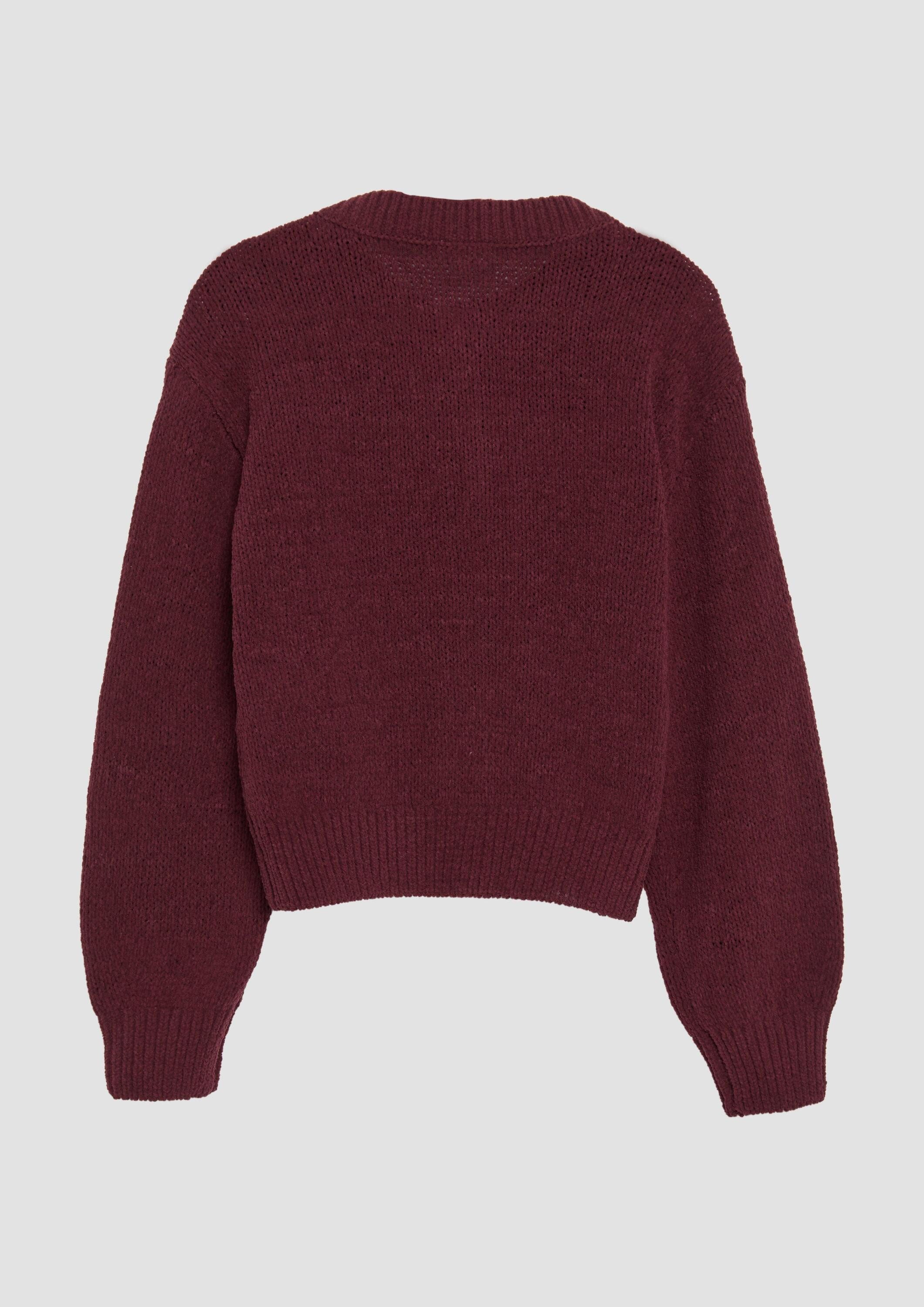 s.Oliver Cardigan Strickjacke Verkürzte Strickjacke mit Knopfleiste