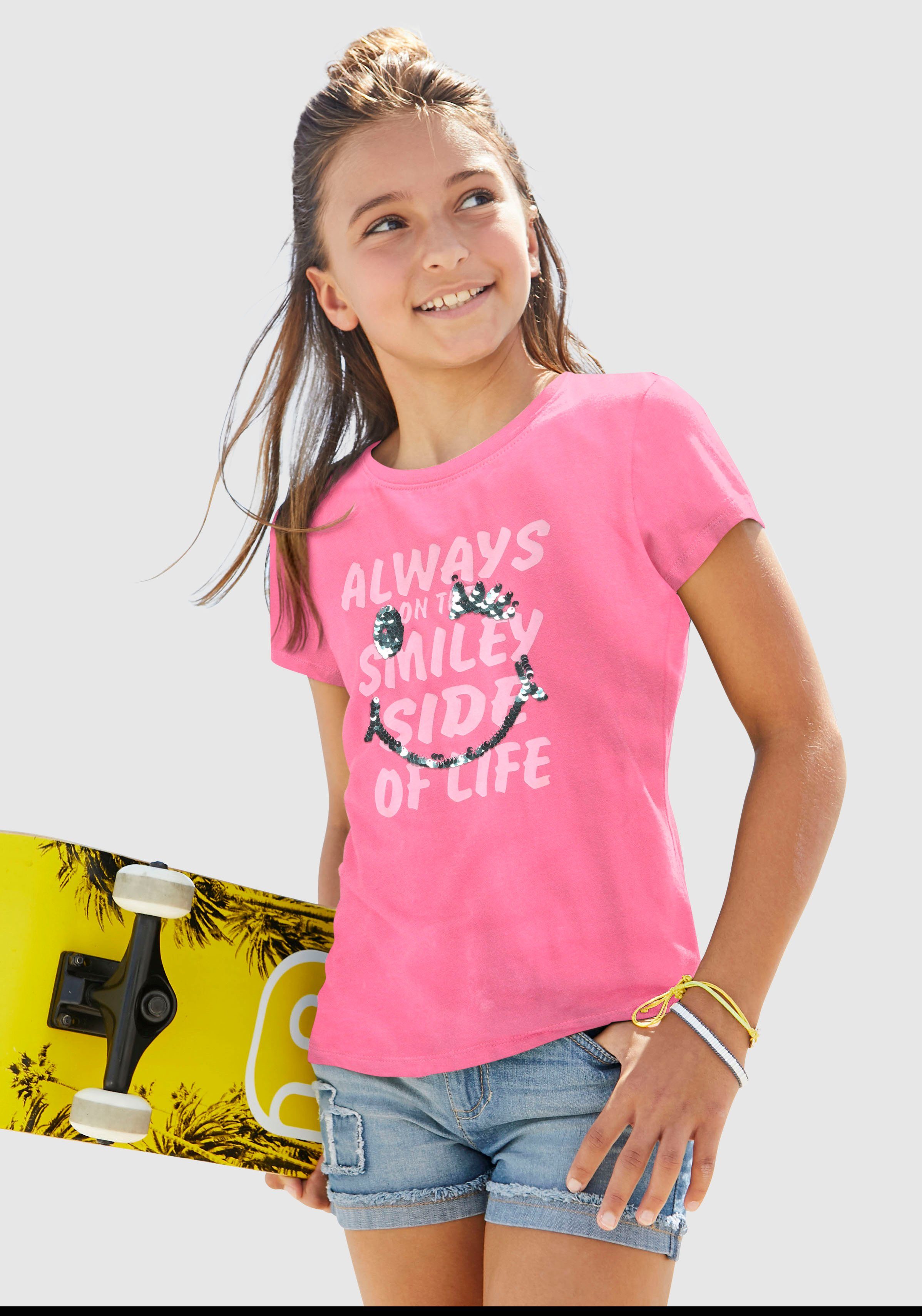 T-Shirt KIDSWORLD mit Wendepailletten