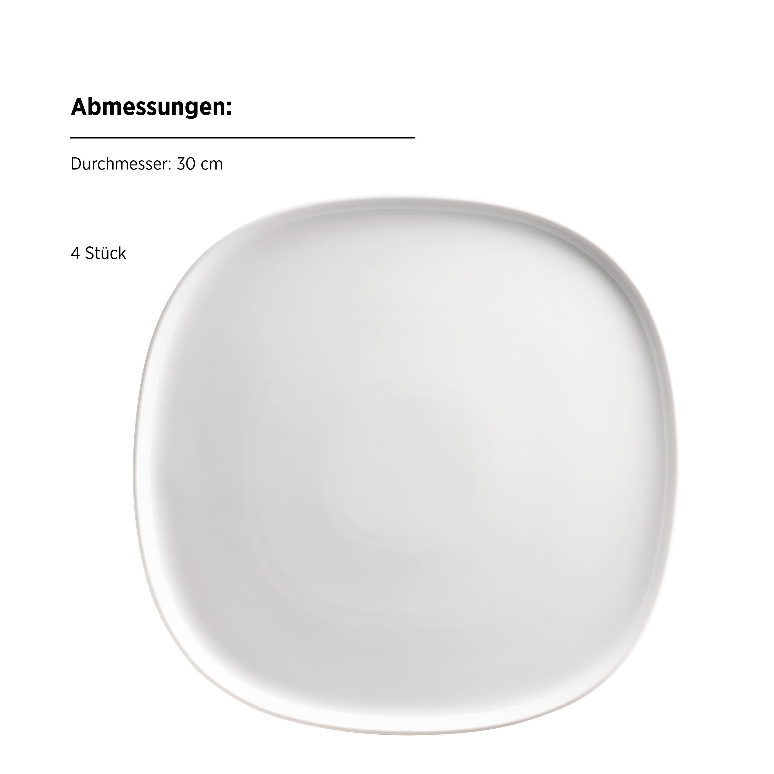 MÄSER Teller-Set Skagen (4-tlg), 4 Personen, Porzellan