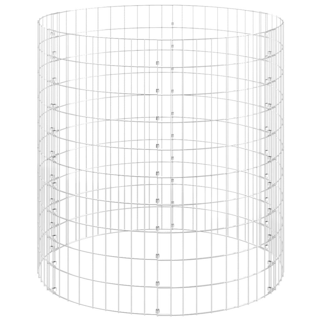 vidaXL Komposter 100 x 100 cm Gartenkomposter Ø100x100 cm Verzinkter Stahl, BxTxH: 100x100x100 cm