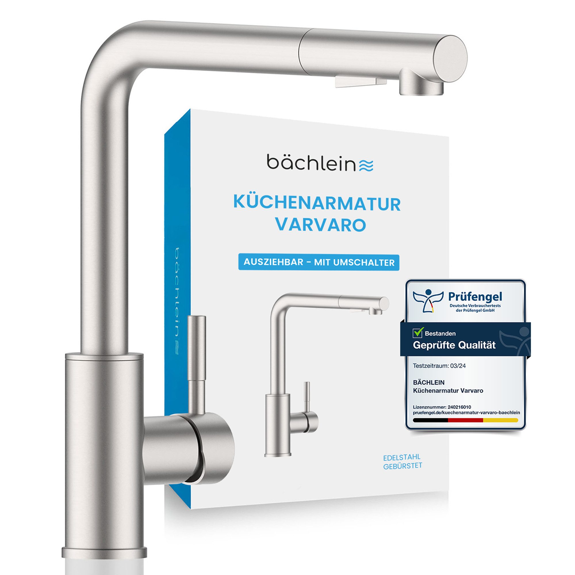 Bächlein Spültischarmatur Elegante Küchenarmatur Varvaro (Edelstahl gebürst günstig online kaufen