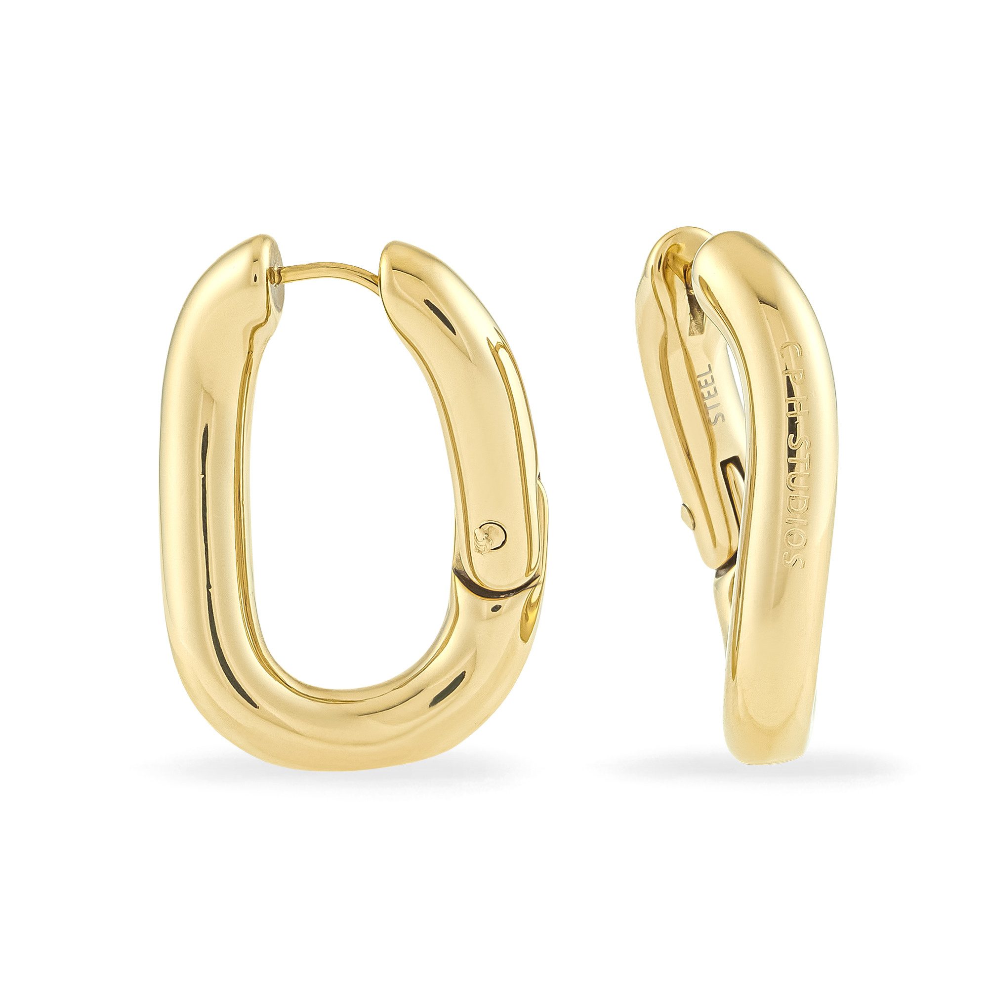 Copenhagen Studios Paar Creolen Schmuck Geschenk Edelstahl Ohrring Organics