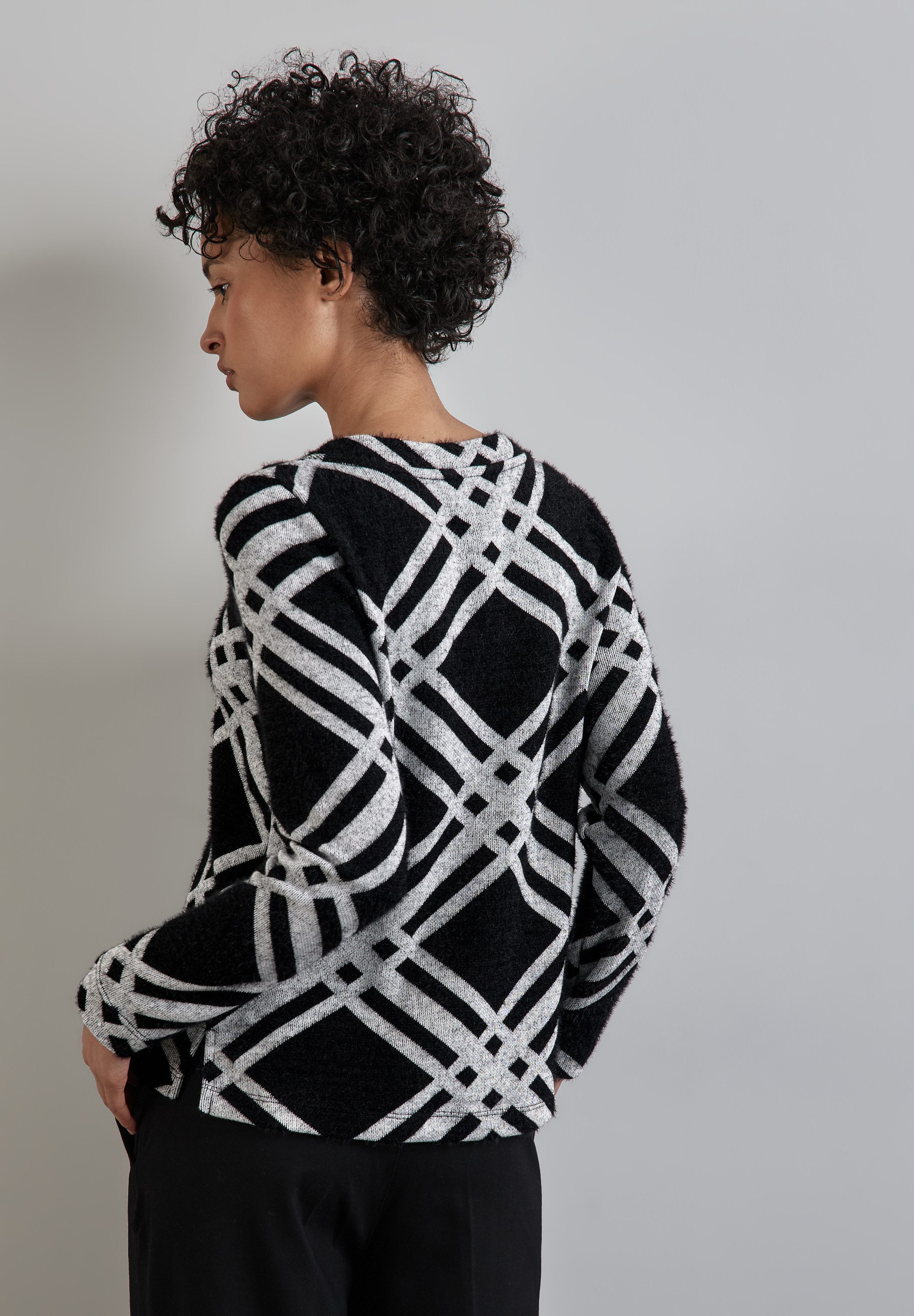 STREET ONE Strickpullover mit Karomuster mit Karomuster günstig online kaufen