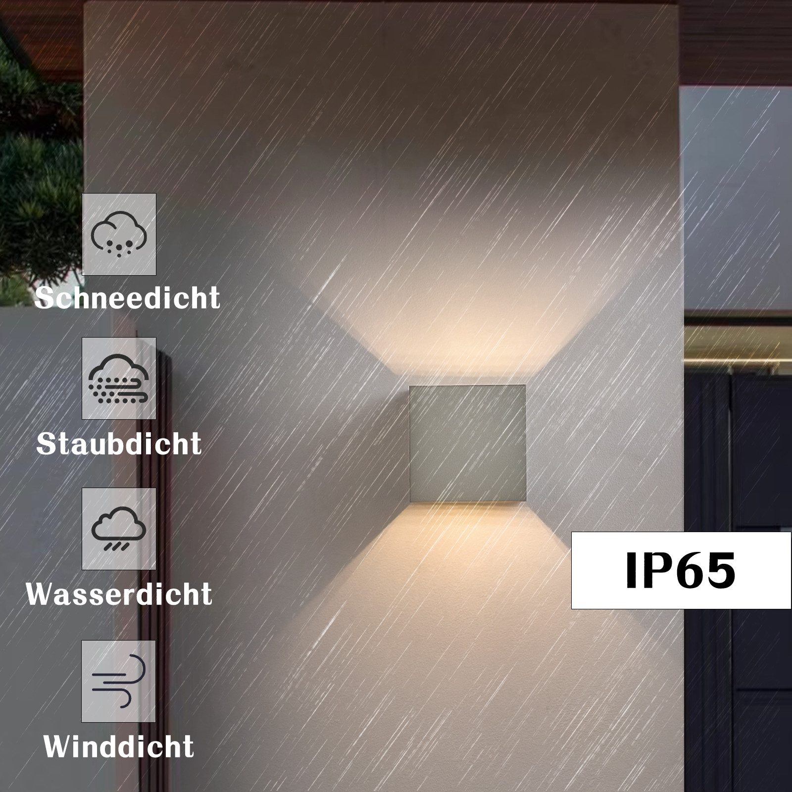Nettlife LED Wandleuchte Aussen Schwarz Up günstig online kaufen