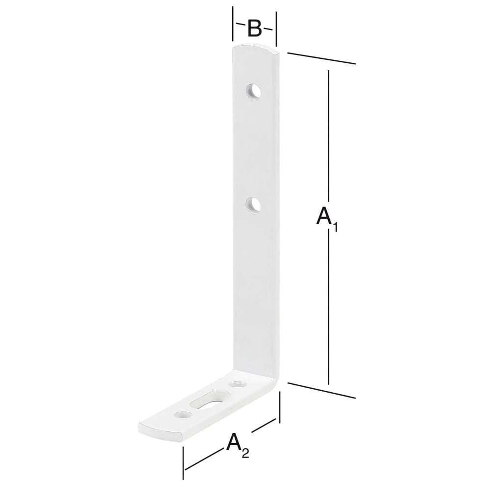 Thumbnail - Vormann Winkelverbinder Vormann Gardinenwinkel- weiß 180/60 x 17 mm