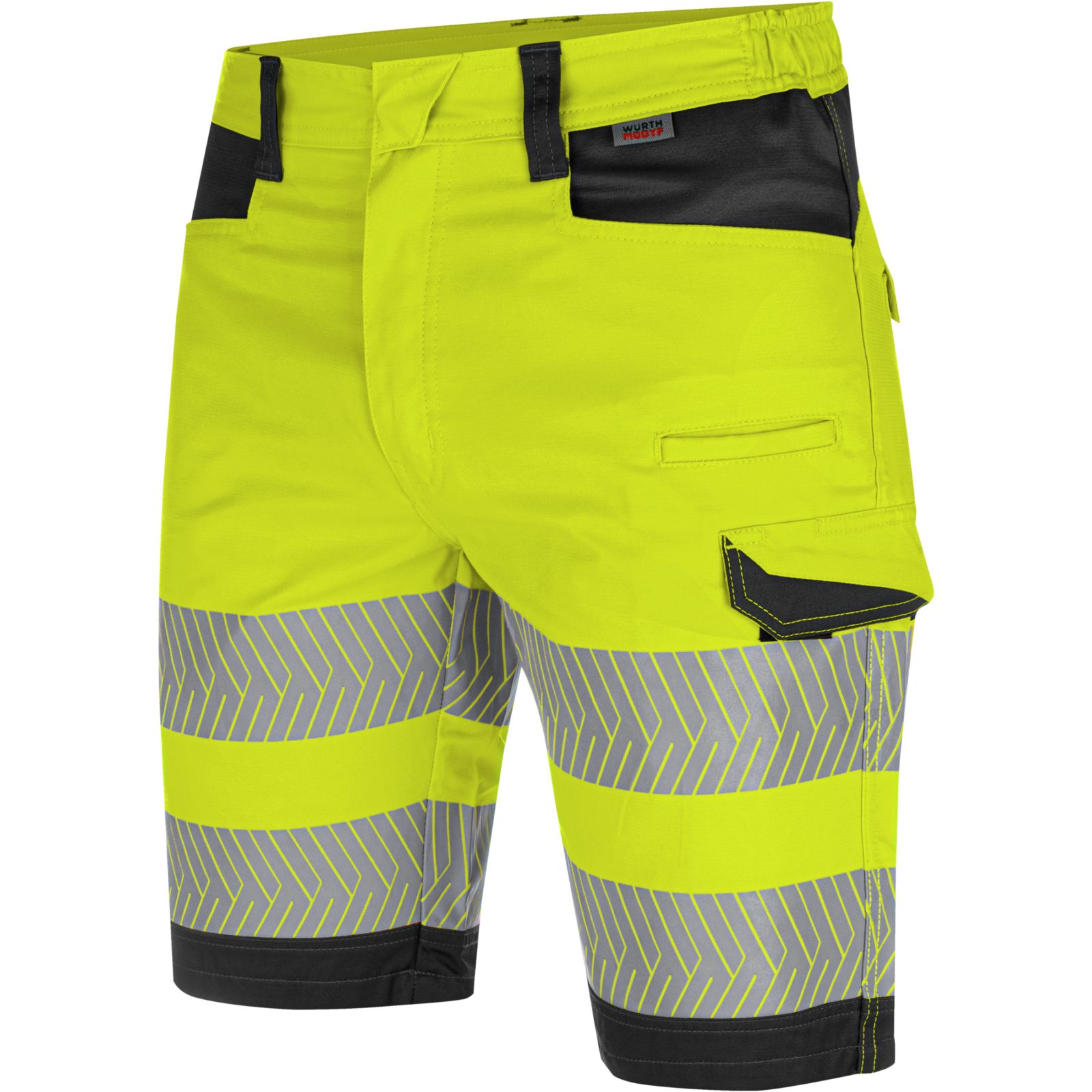 Würth MODYF Arbeitsshorts Fluo EN 20471 für Profis Bequeme HI-VIS Arbeitsshorts für Herren