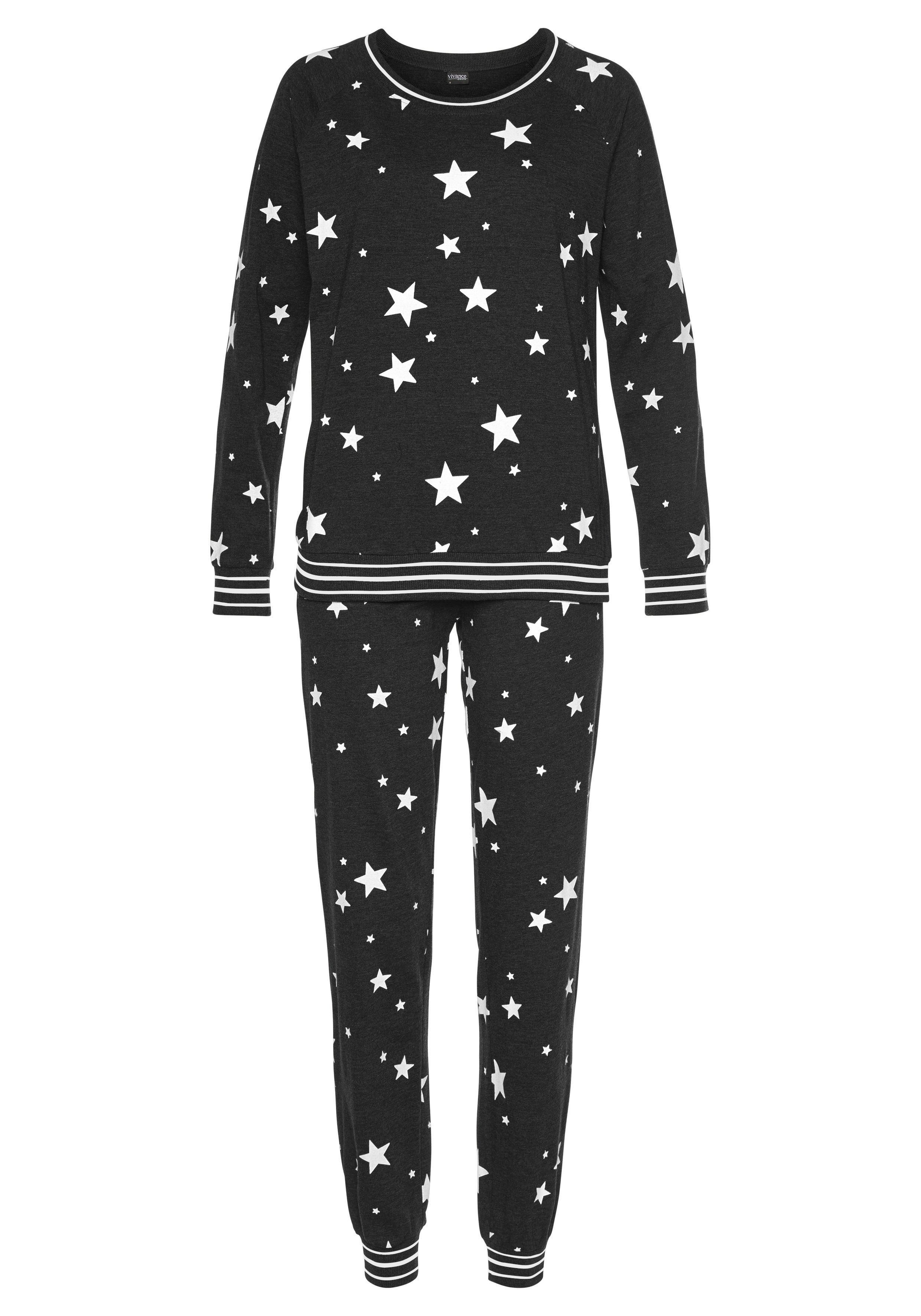 Vivance Dreams Pyjama (2 tlg) mit Sternedruck günstig online kaufen
