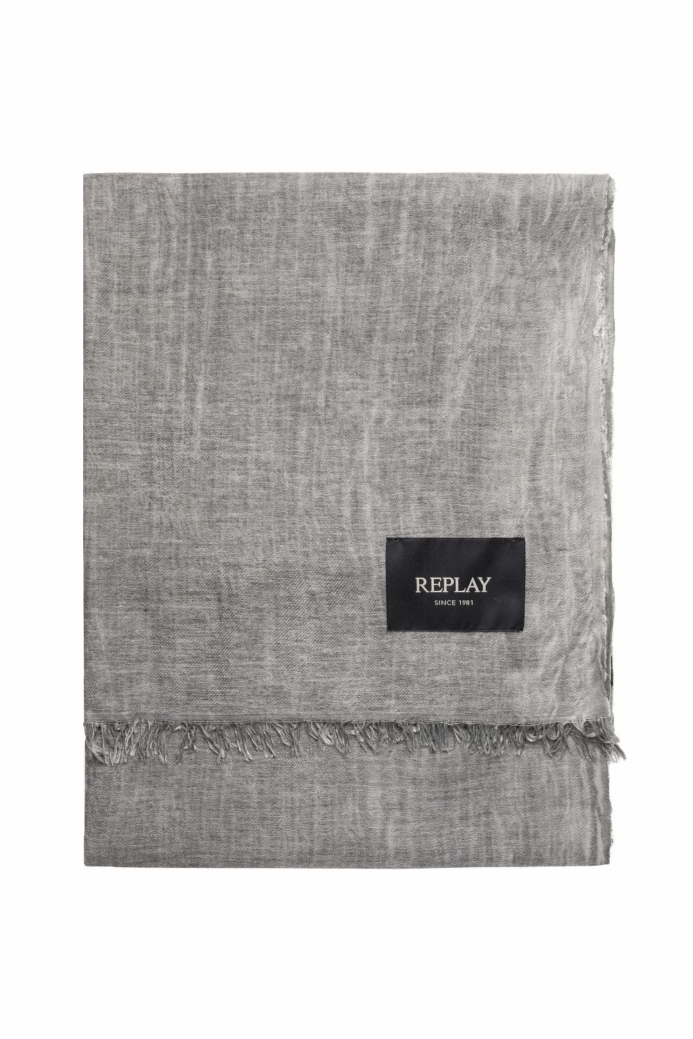 Replay Schal, mit ausgefransten Kanten günstig online kaufen