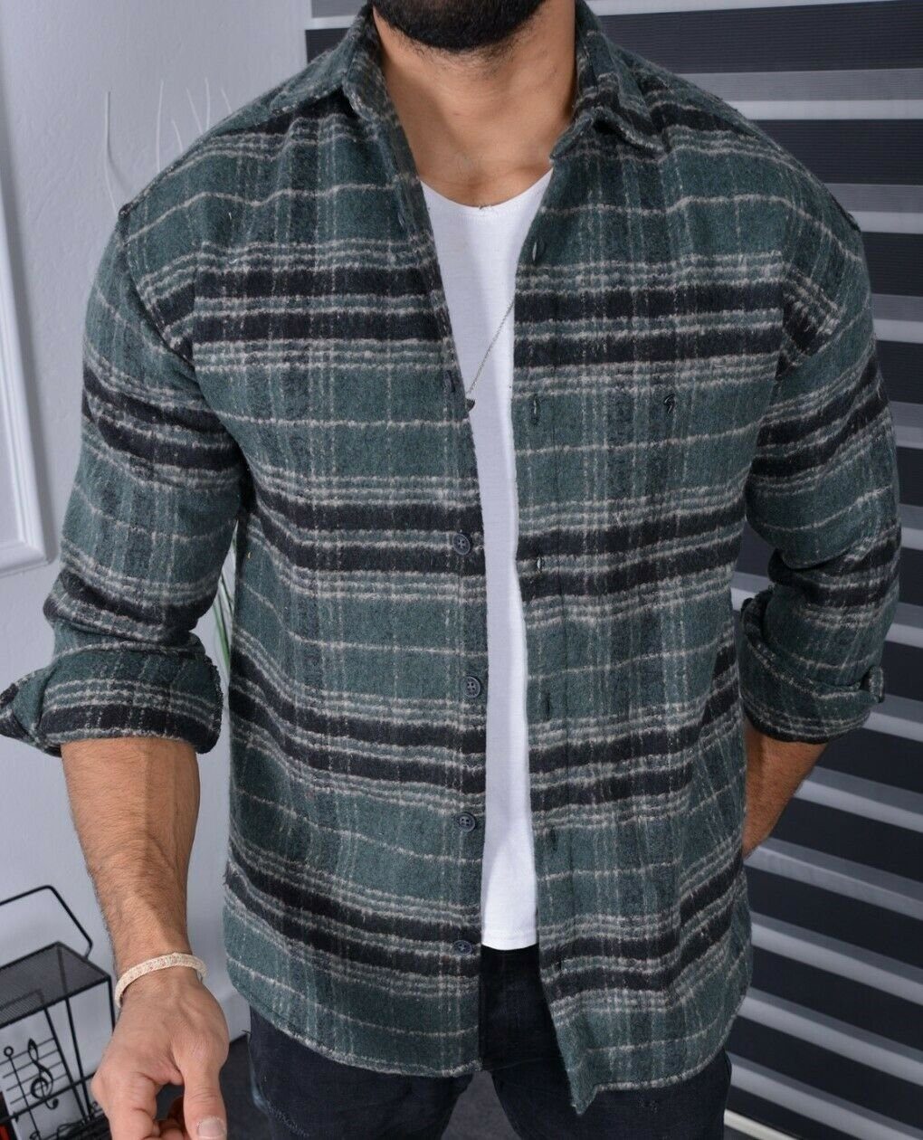 Megaman Jeans Flanellhemd H-258 Flanellhemd Kariert günstig online kaufen